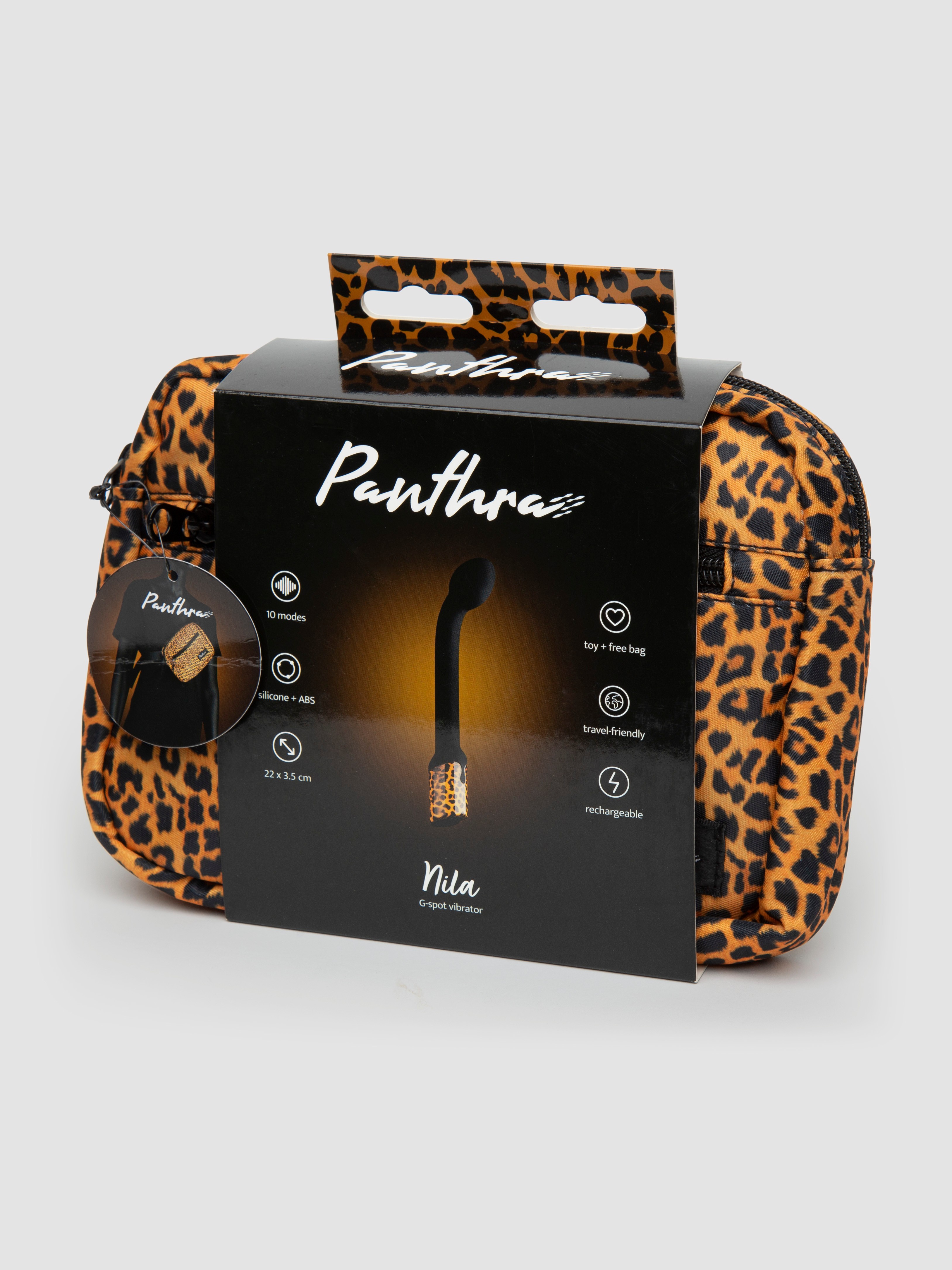 Panthra Nila Animal Print Rechargeable G-Spot Vibrator, Black, hi-res
