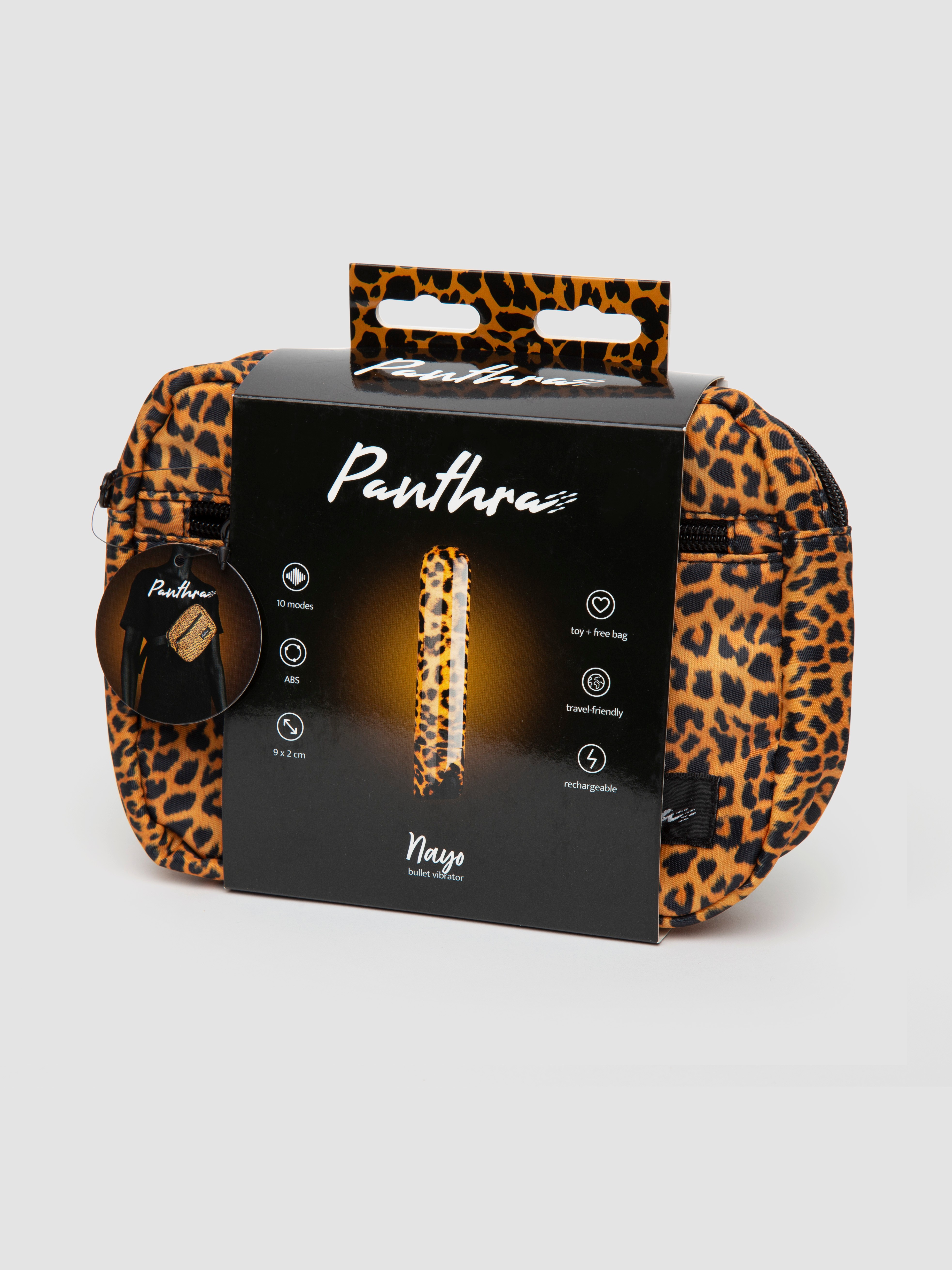Panthra Nayo Animal Print Rechargeable Bullet Vibrator, Brown, hi-res