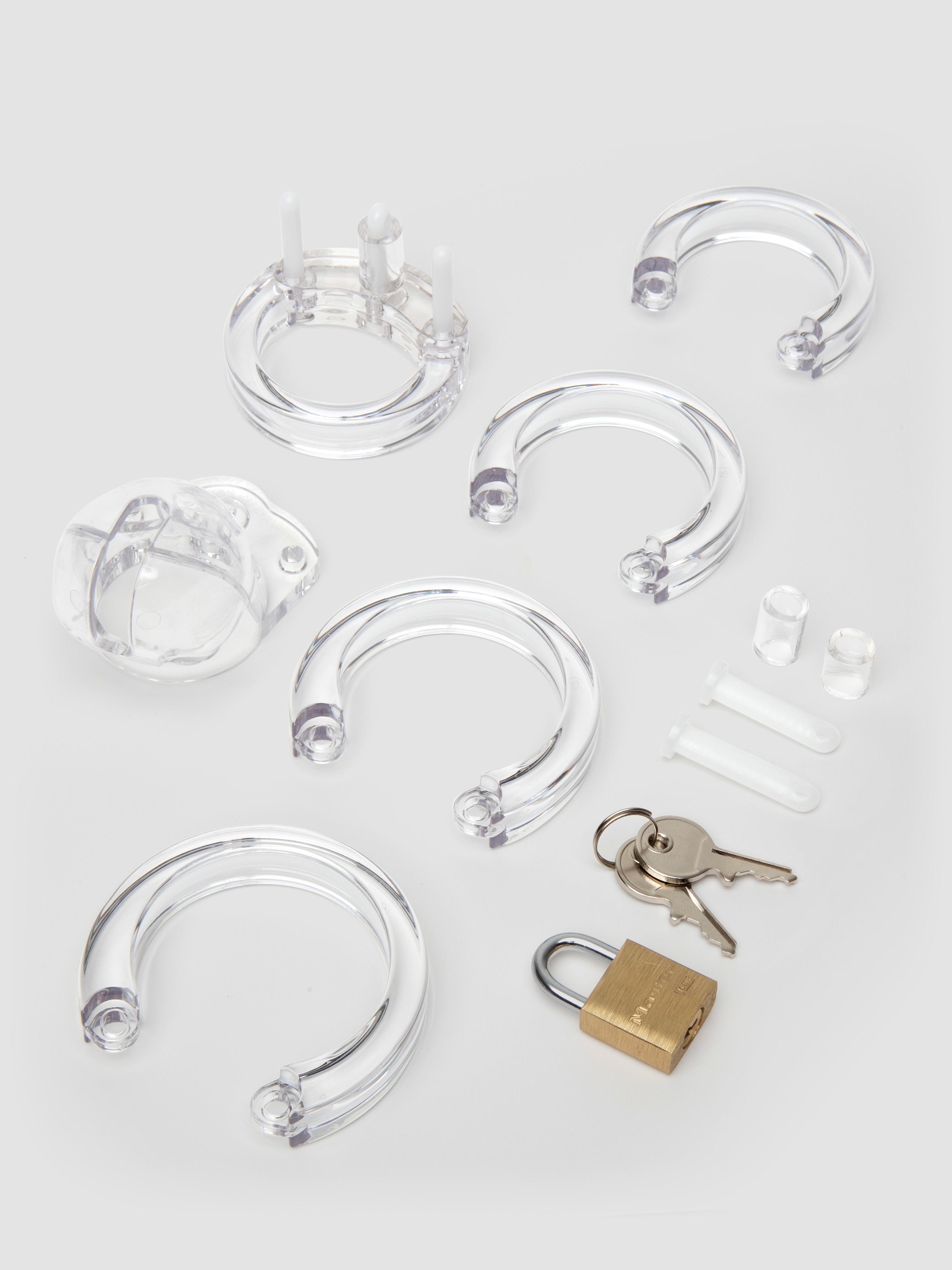 CB Mr Stubb Clear Chastity Cage Kit, Clear, hi-res