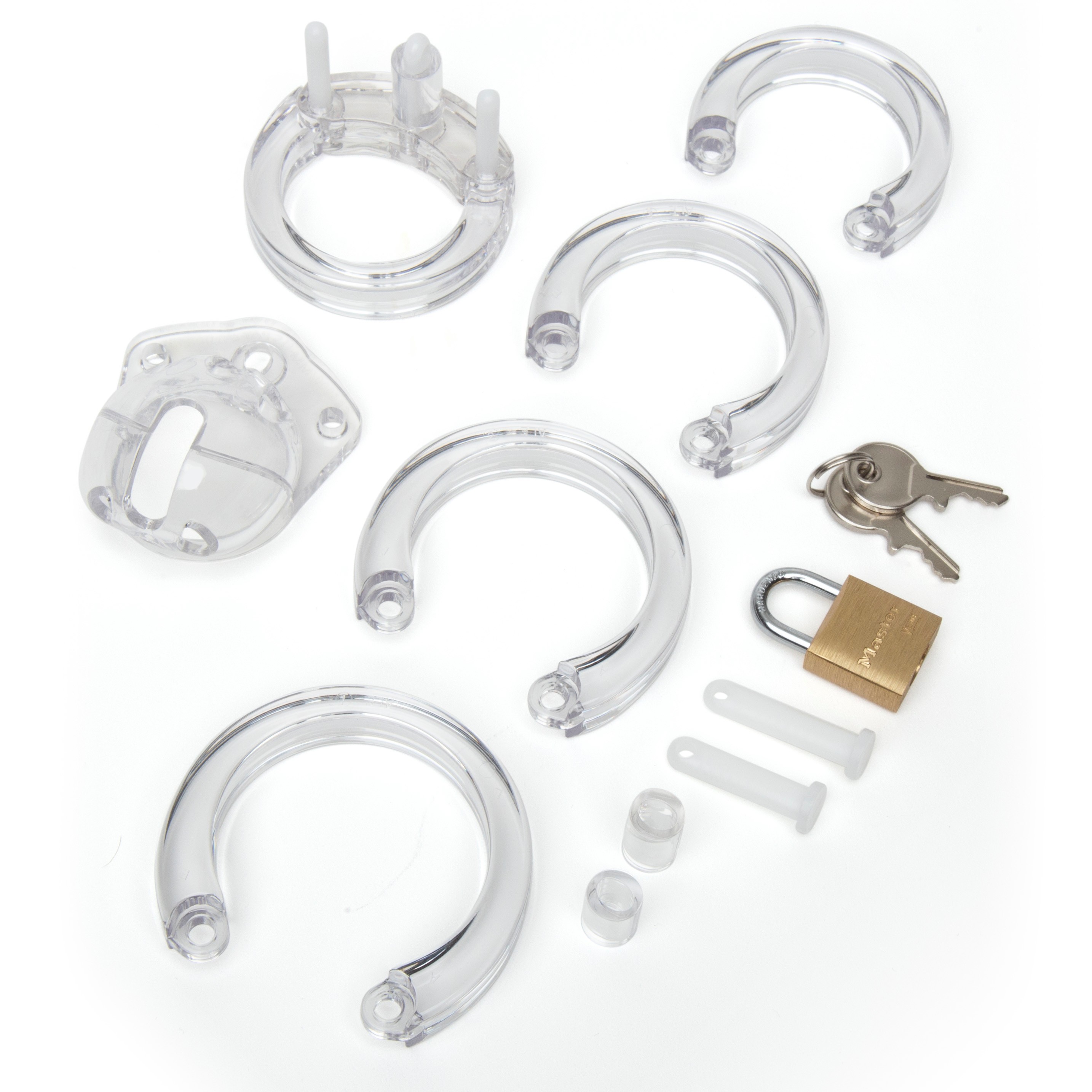 CB Mini Me Clear Chastity Cage Kit, Clear, hi-res