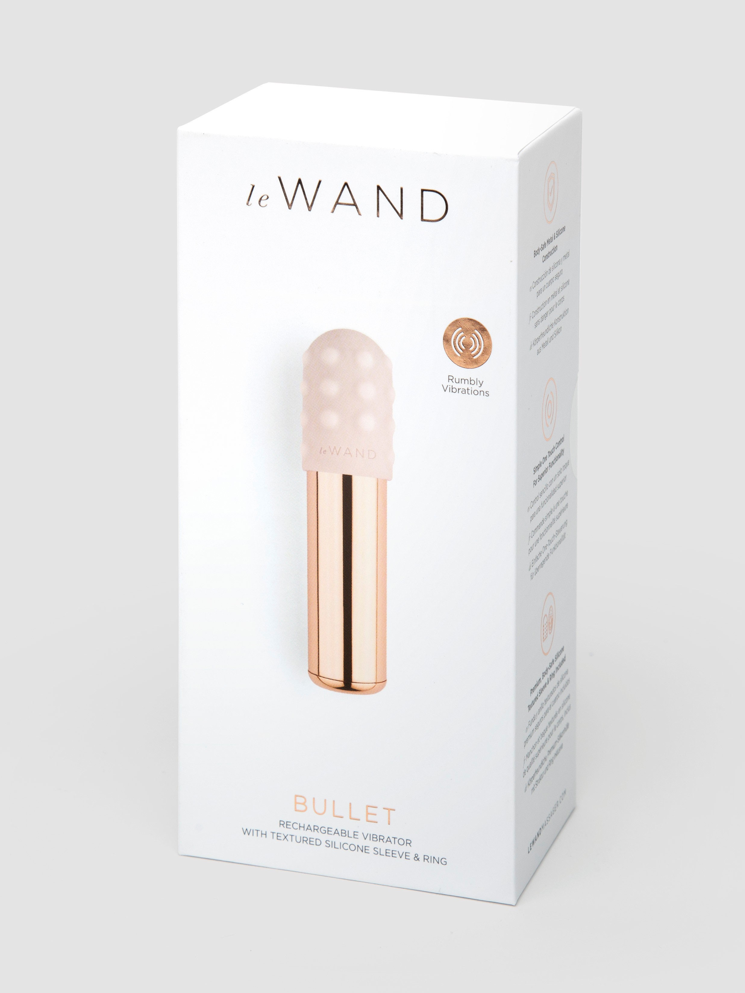 Le Wand Bullet Rechargeable Luxury Textured Silicone Bullet Vibrator, Pink, hi-res