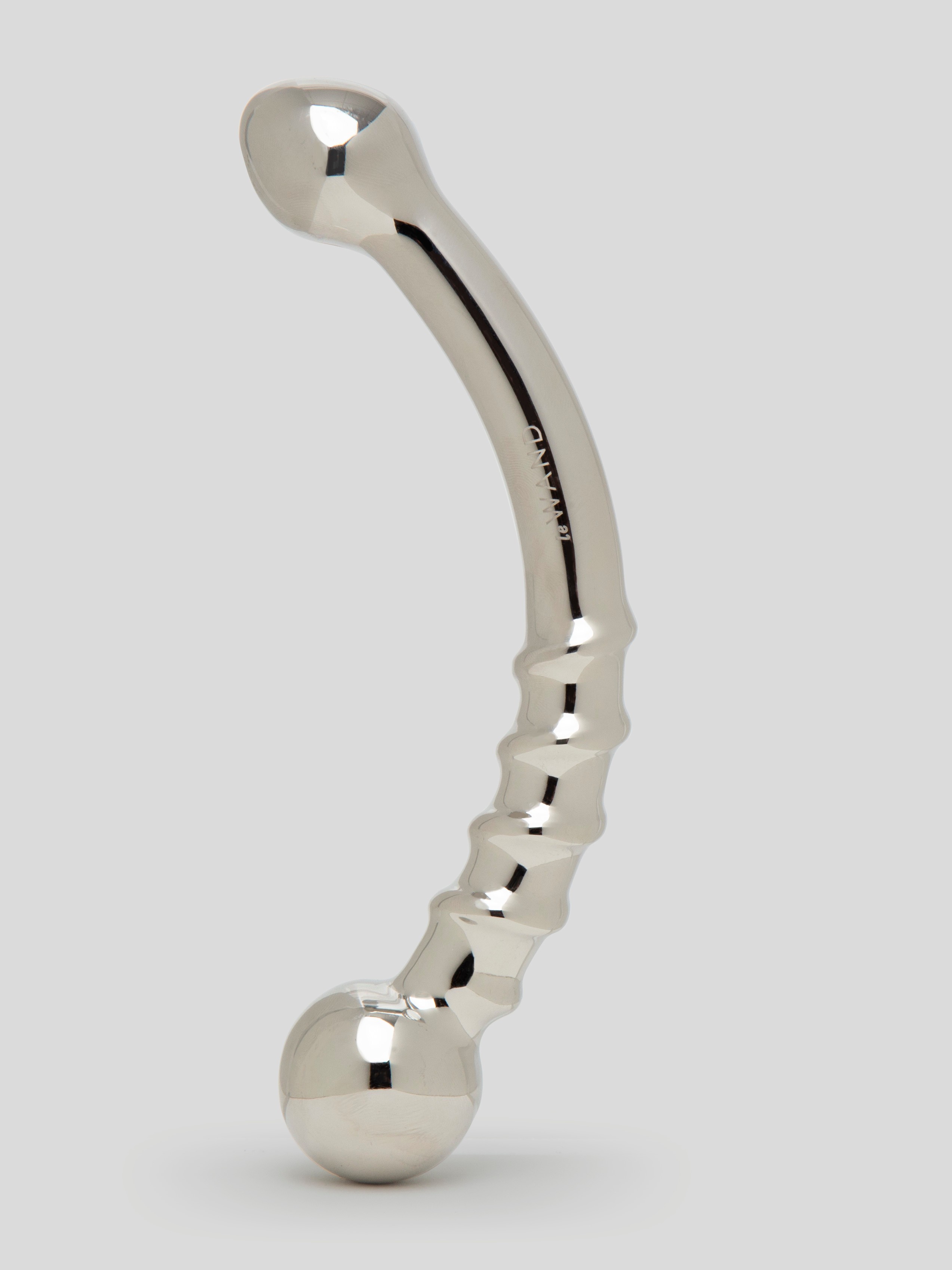 Le Wand Bow G-Spot Double-Ended Stainless Steel Dildo, Silver, hi-res