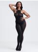 Lovehoney Crotchless Side Cut-Out Bodystocking, Black, hi-res