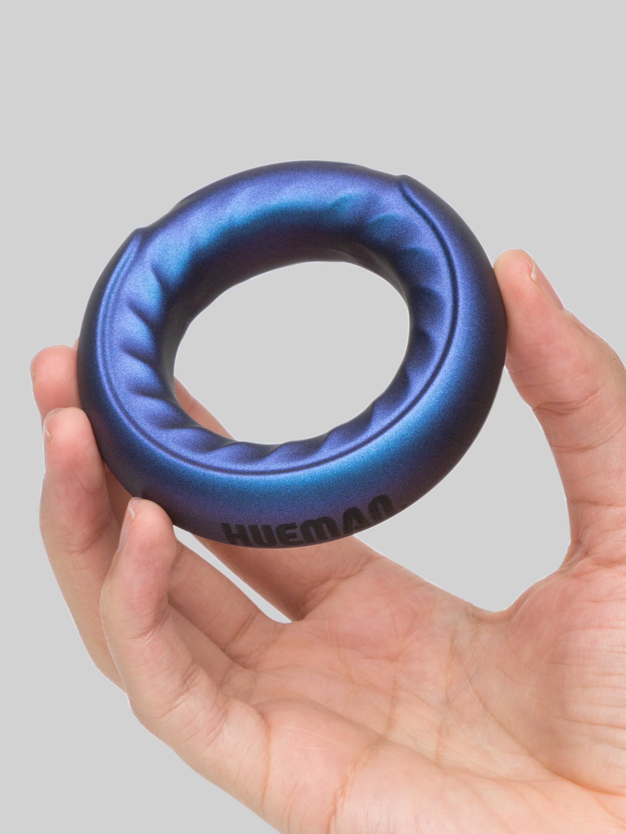 Hueman Saturn Galactic Silicone Vibrating Cock Ring, Purple, hi-res
