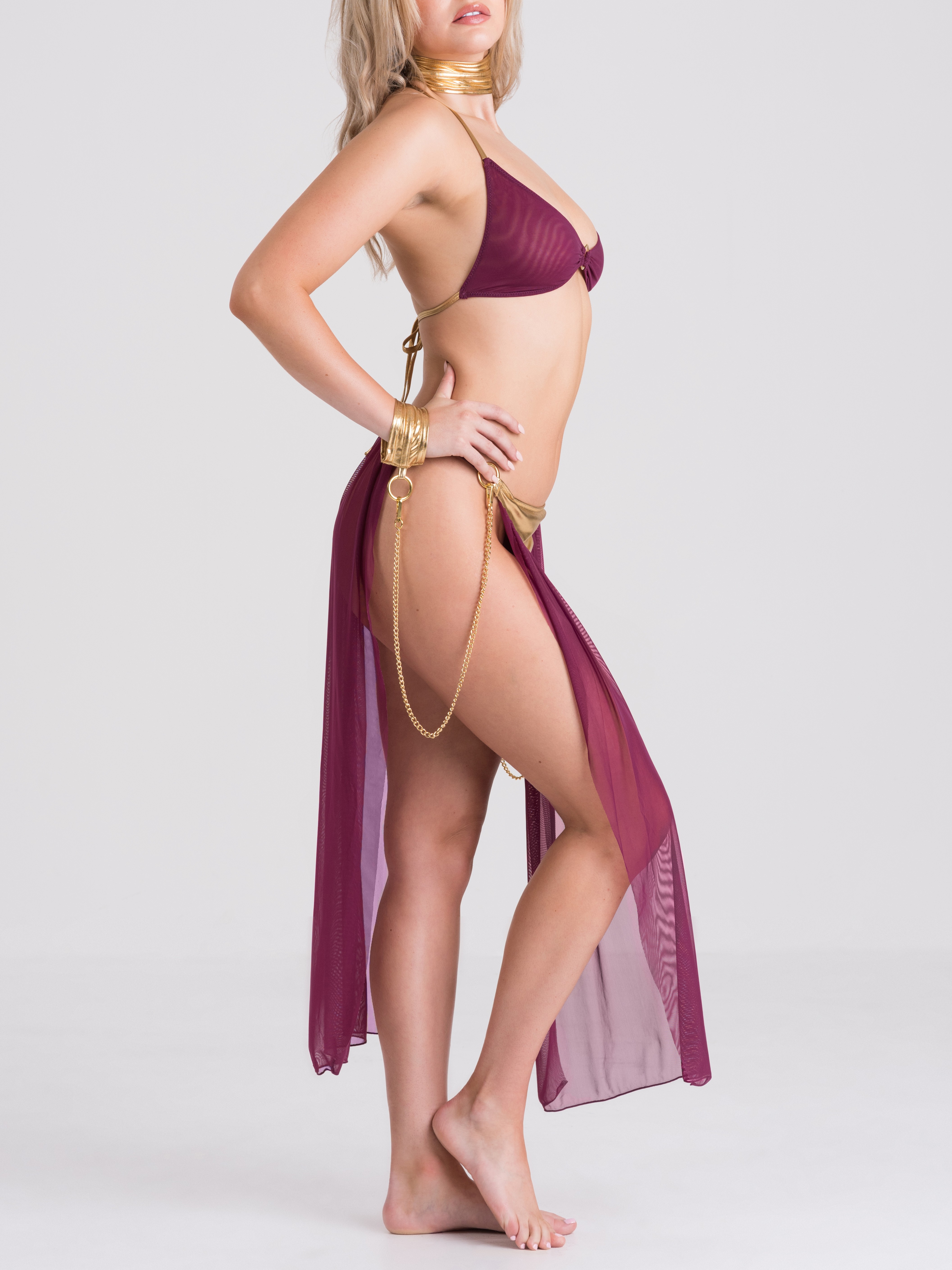 Lovehoney Fantasy Desert Princess Costume, Purple, vanilla
