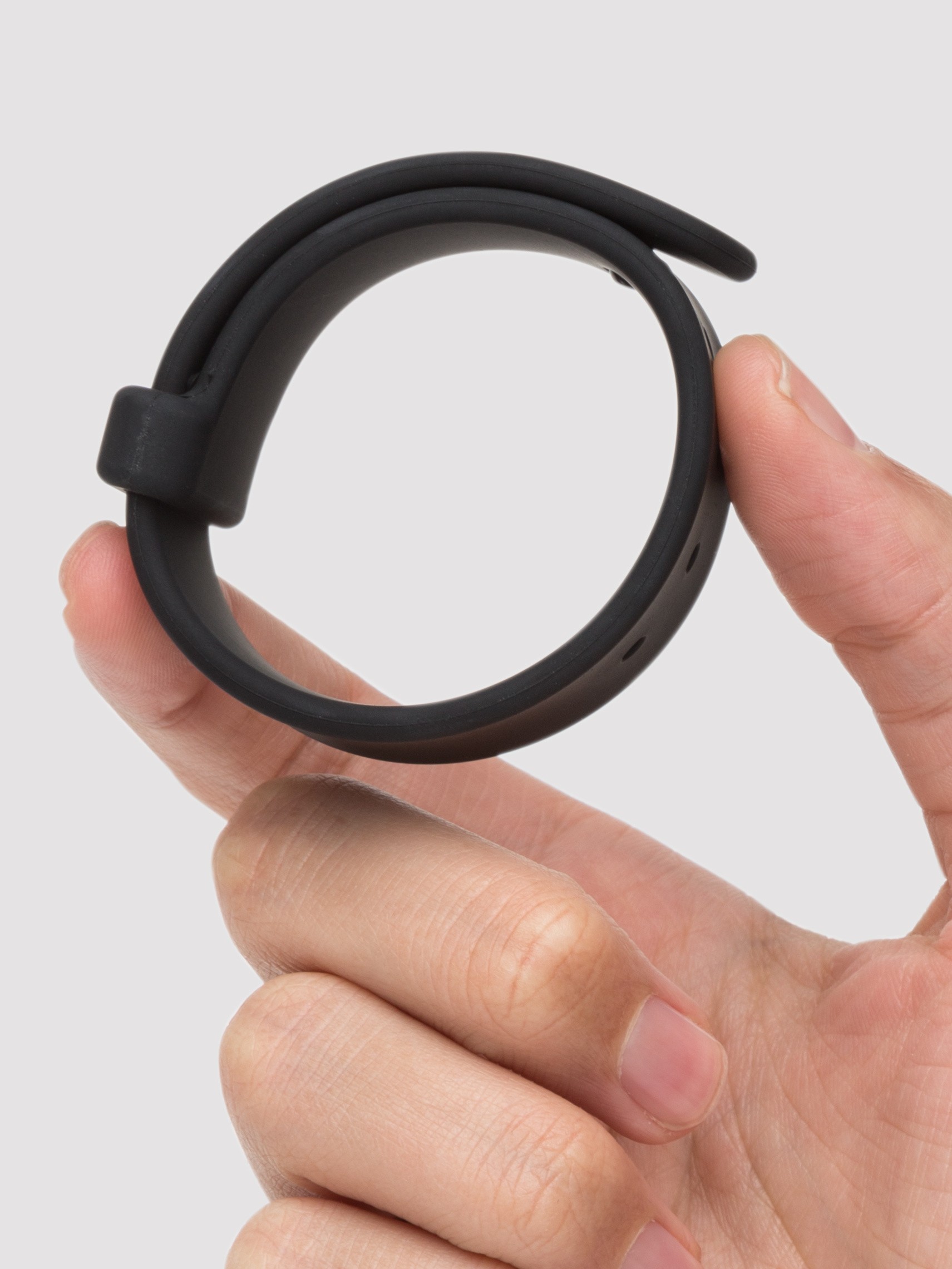 Velv'Or Rooster Jason Adjustable Silicone Cock Ring, Black, hi-res