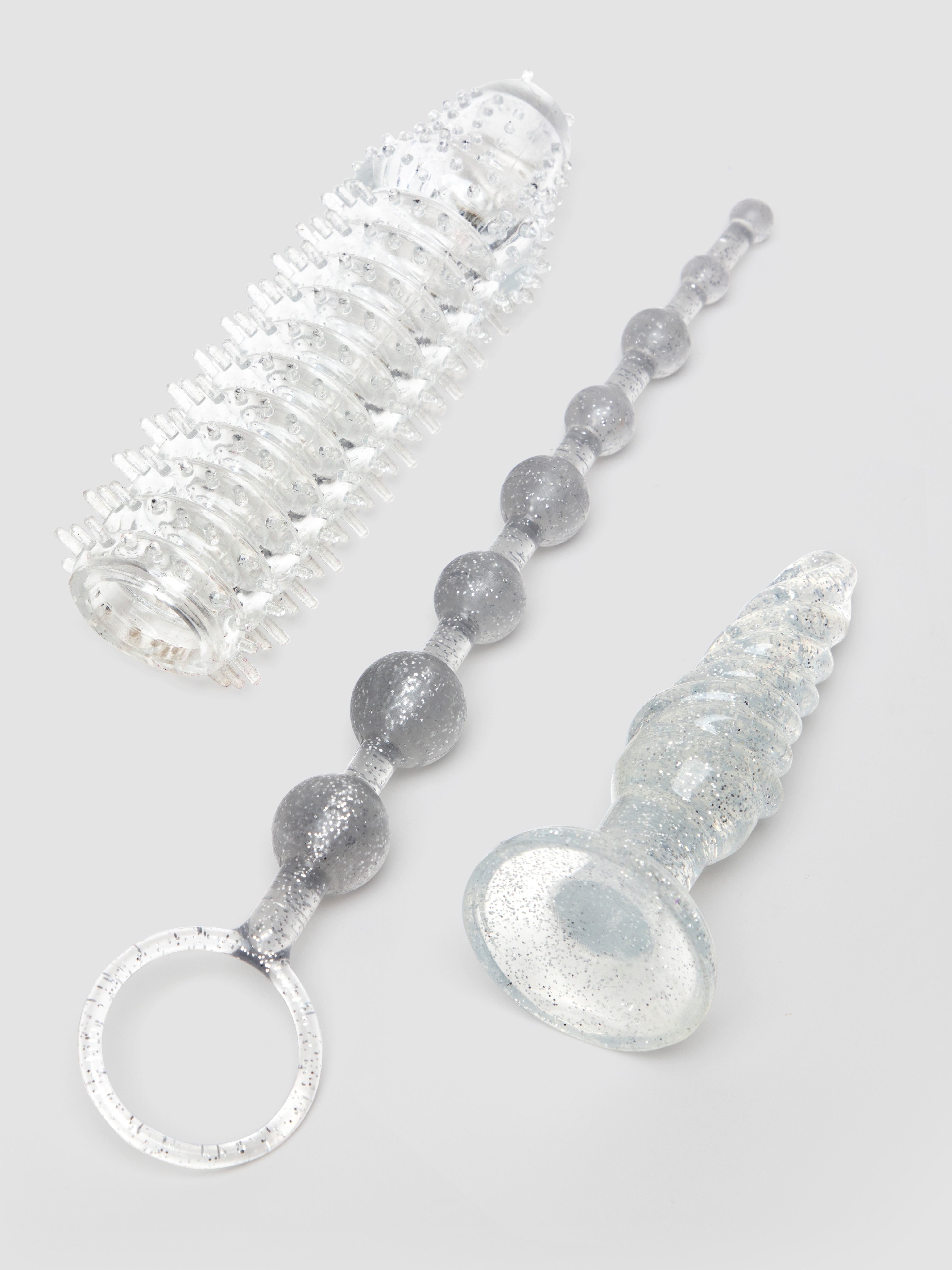 Lovehoney Crystal Kink Adventurous Couple's Sex Toy Kit (7 Piece), Clear, hi-res