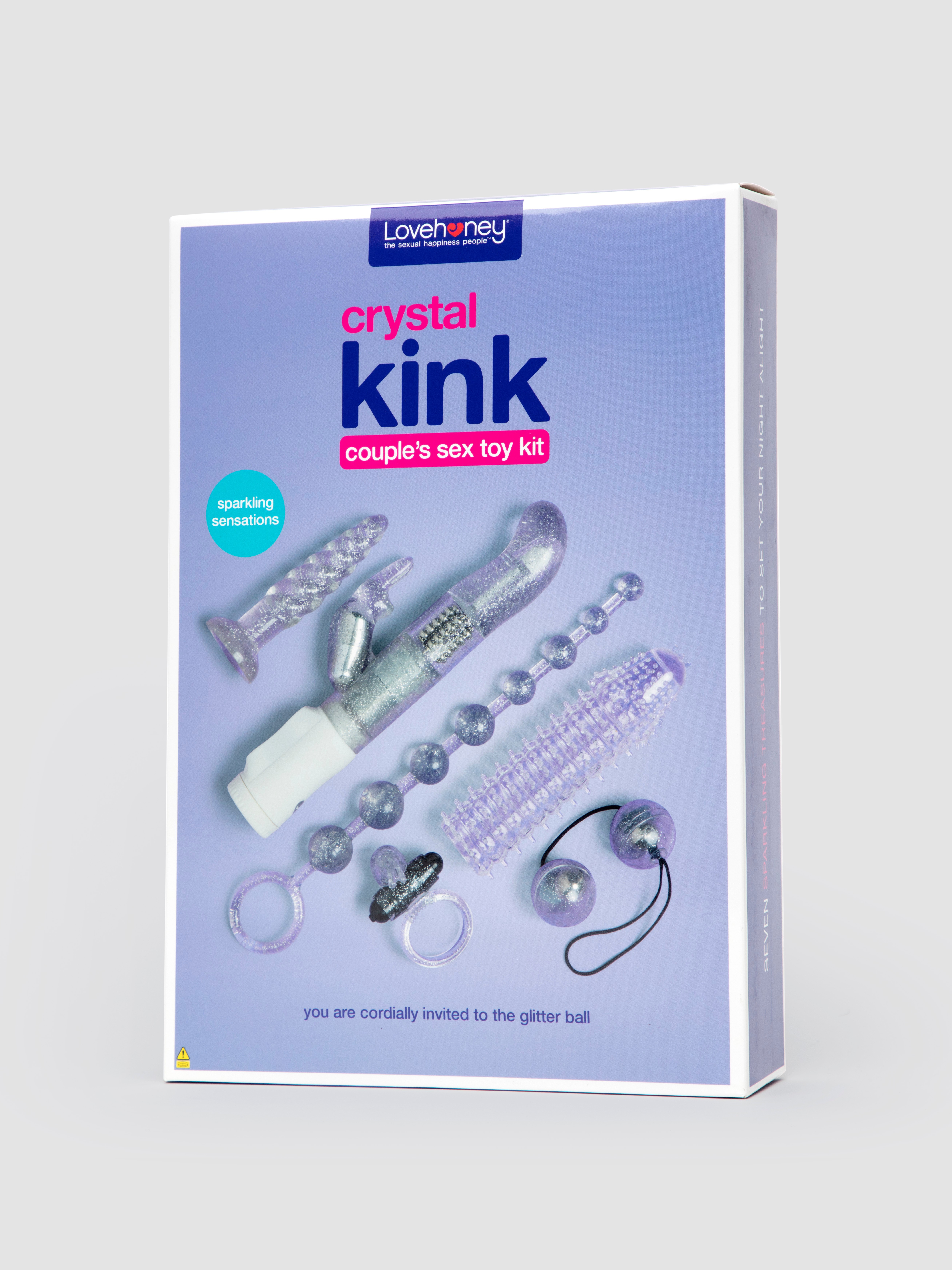 Lovehoney Crystal Kink Adventurous Couple's Sex Toy Kit (7 Piece), Clear, hi-res