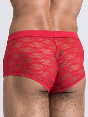 LHM All Over Lace Boxer Shorts, Red, hi-res