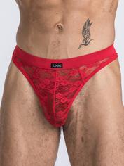 LHM Lace Thong for Men, Red, hi-res