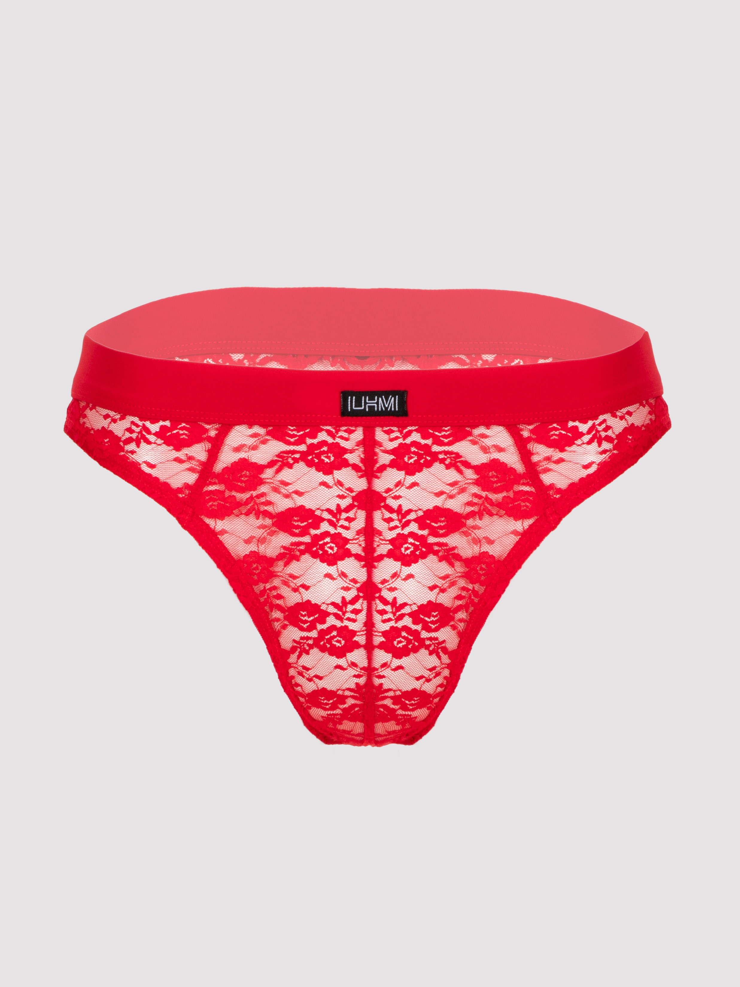 LHM Red Lace Thong, Red, hi-res