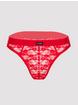 LHM Red Lace Thong, Red, hi-res