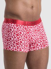 LHM Leopard Hearts Pink Modal Boxer Shorts, Pink, hi-res