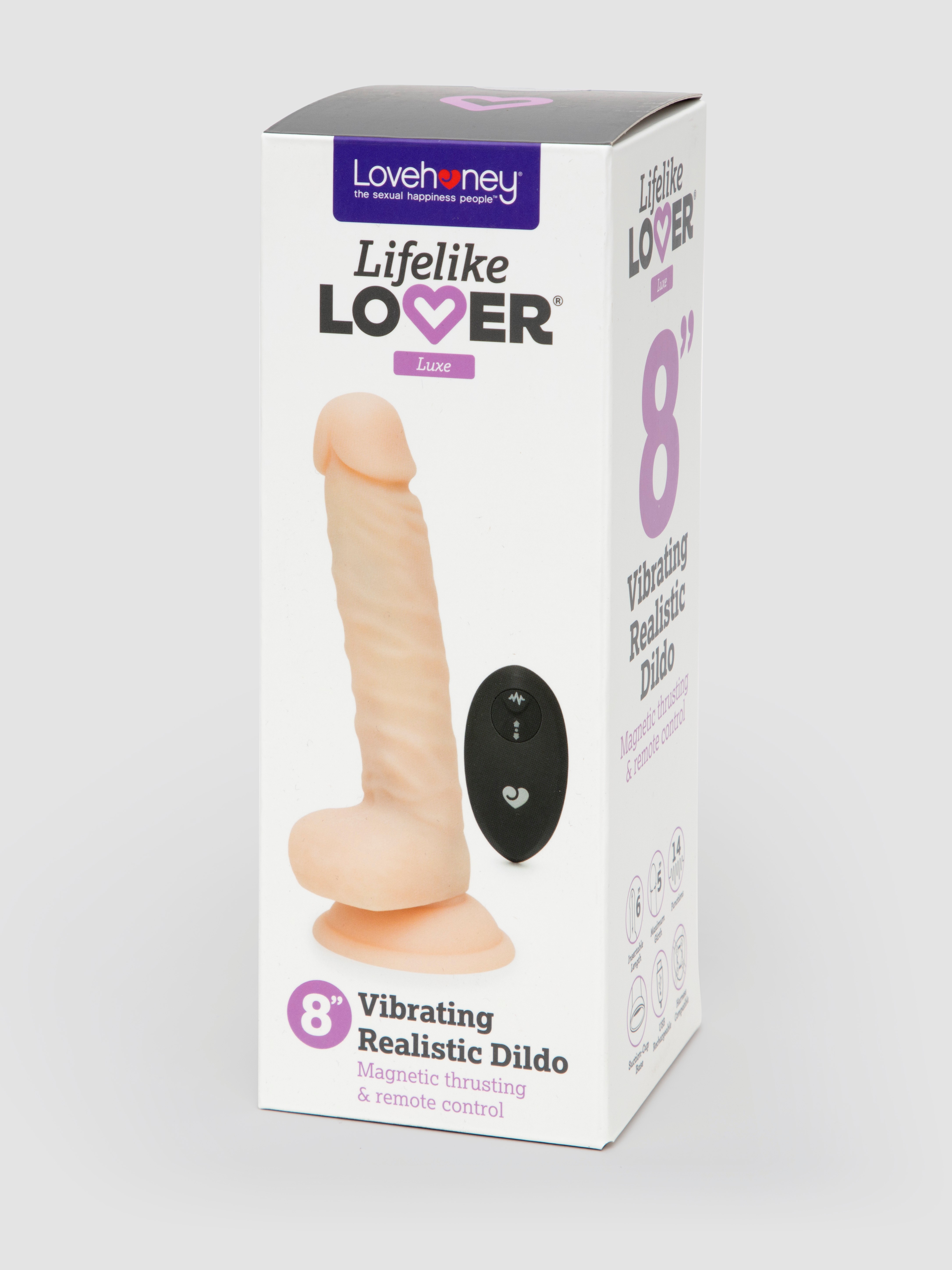 Lifelike Lover Luxe Silicone Magnetic Thrusting Remote Control Realistic Dildo 8, Flesh Pink, hi-res