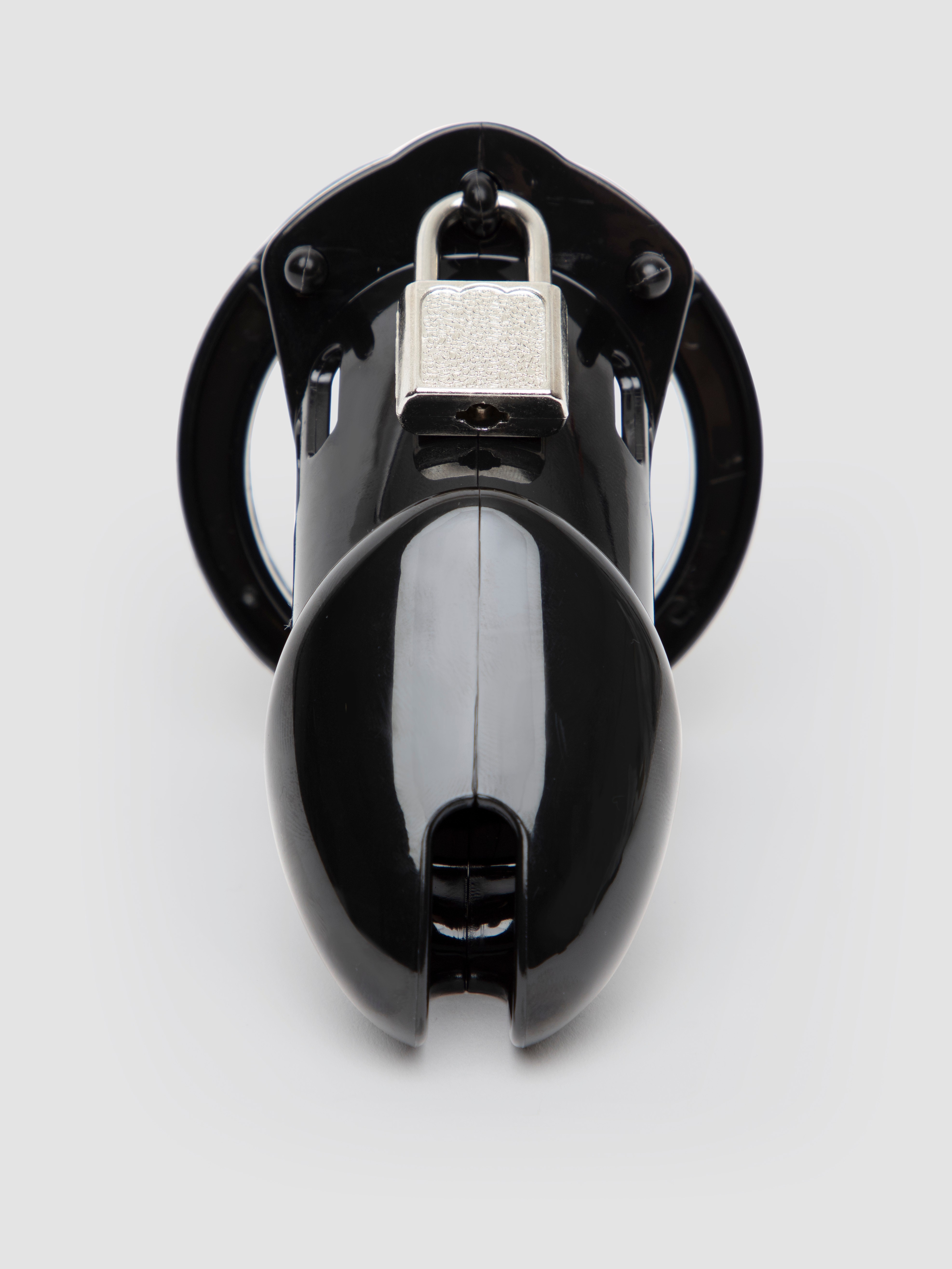 DOMINIX Deluxe Rigid Plastic Chastity Device 3 Inch , Black, hi-res