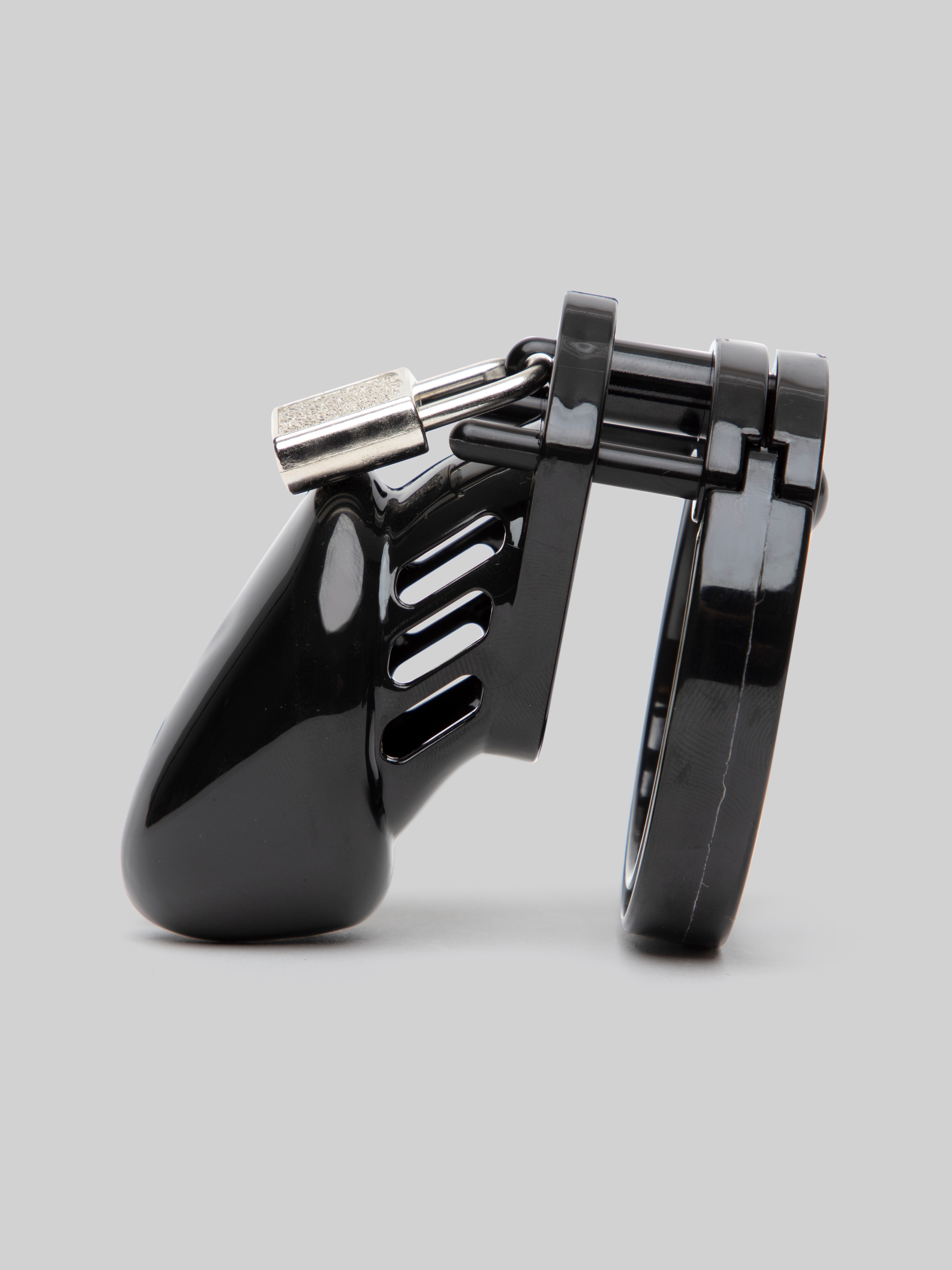 DOMINIX Deluxe Rigid Plastic Chastity Device 2.5 Inch , Black, hi-res