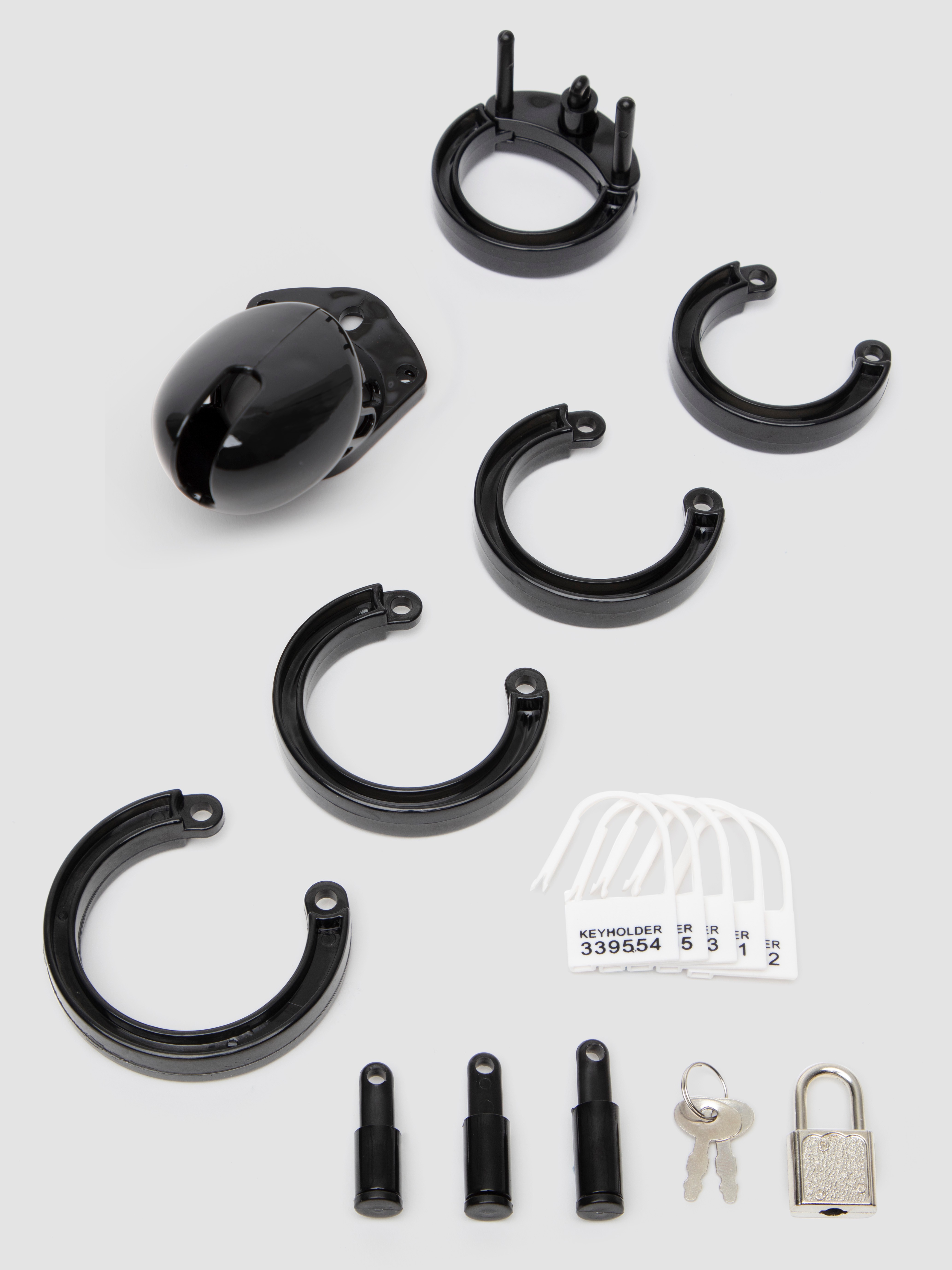 DOMINIX Deluxe Rigid Plastic Chastity Device 2.5 Inch , Black, hi-res