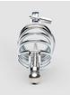 DOMINIX Deluxe Corkscrew Male Chastity Cage with Urethral Sound, Silver, hi-res