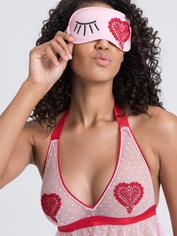 Lovehoney Sweet Love Pink Bra Set and Eye Mask, Pink, hi-res