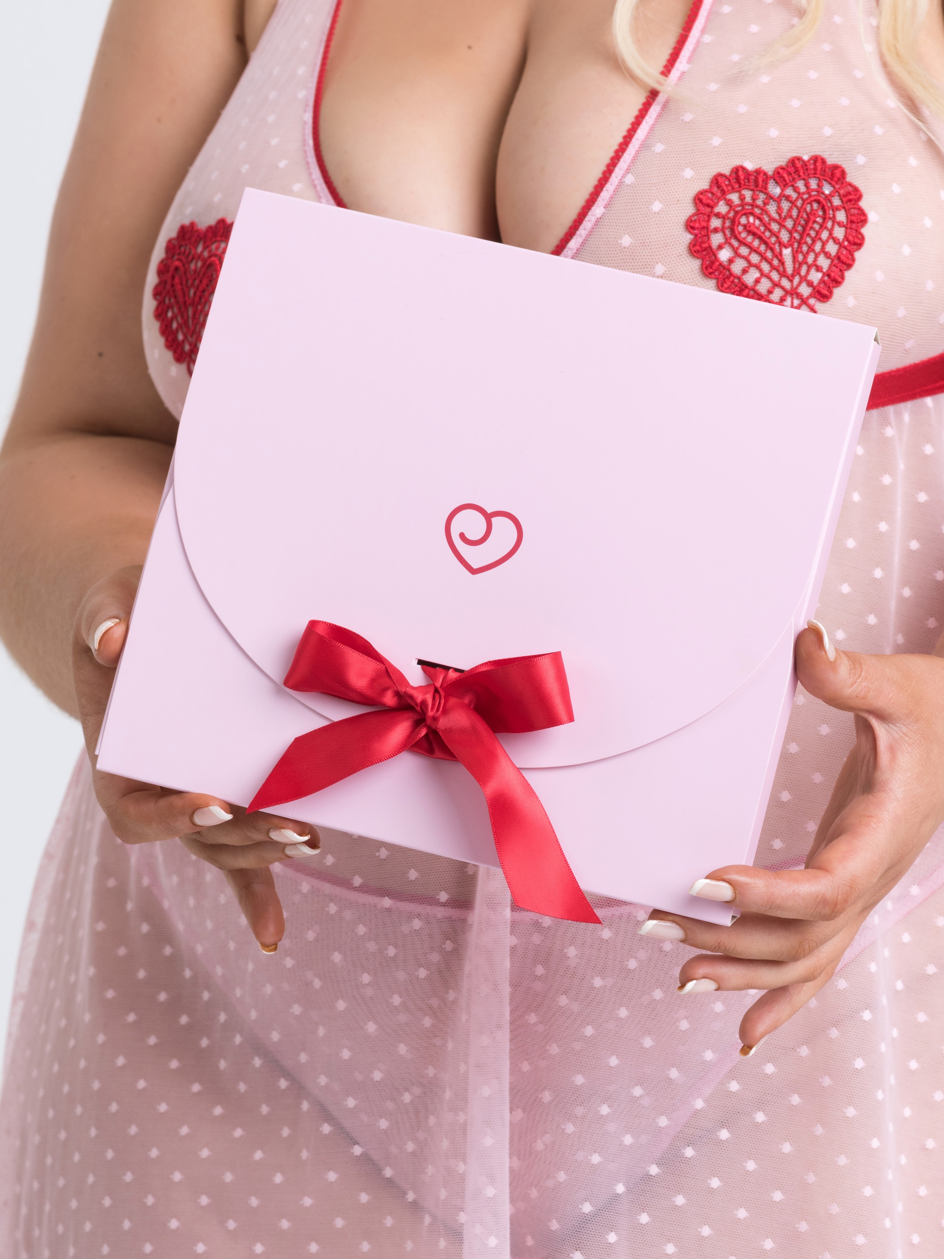 Lovehoney Sweet Love Pink Babydoll Set and Eye Mask, Pink, hi-res