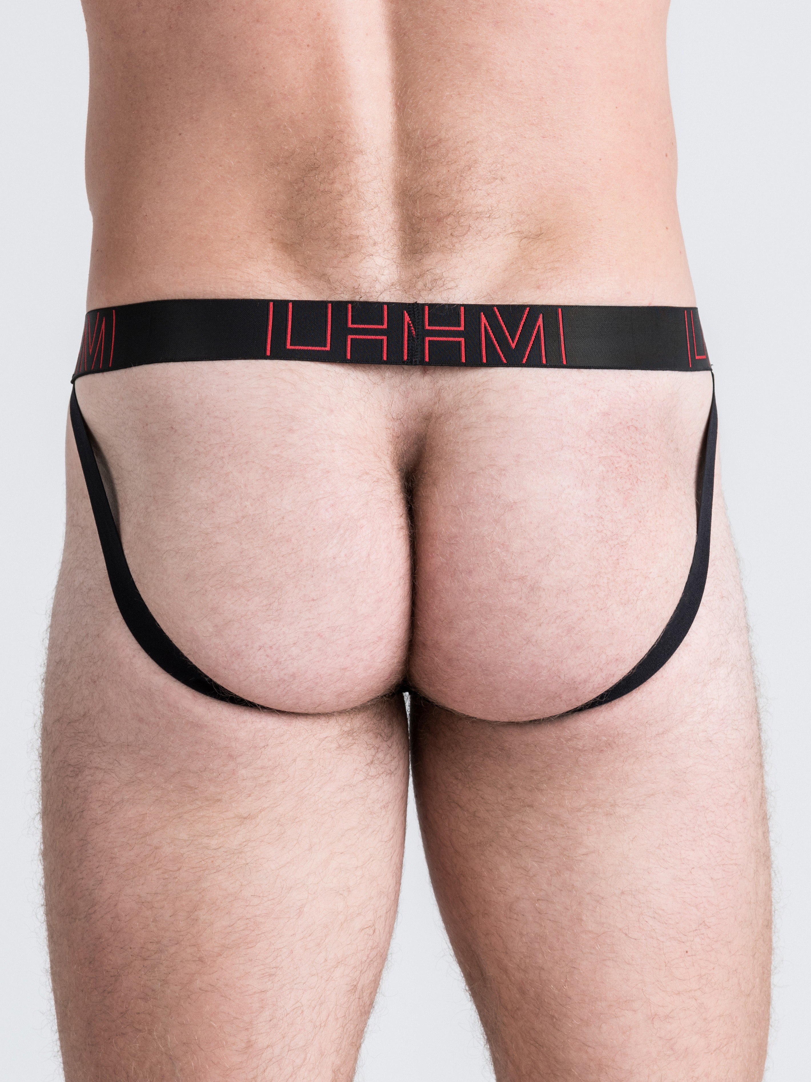 LHM Red Shiny Microfibre Jockstrap, Black, hi-res