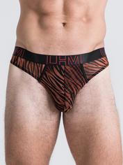 LHM Tiger Stripe Mesh Thong, Orange, hi-res