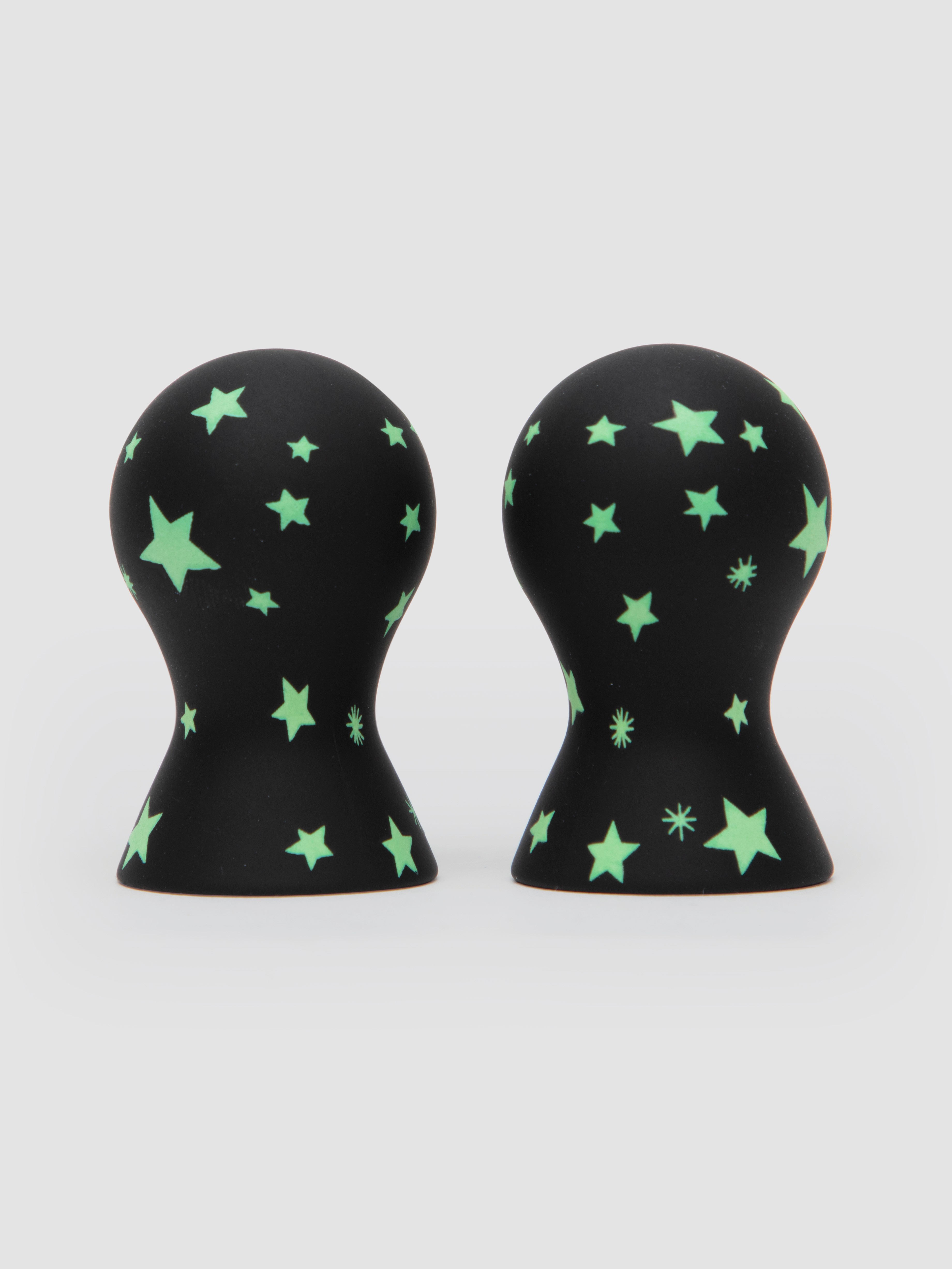 Lovehoney Lucky Stars Glow-in-the-Dark Silicone Nipple Suckers, Glow, hi-res