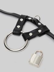 DOMINIX Deluxe 2 Inch Metal Cock Ring With Locking Ball Strap, Black, hi-res