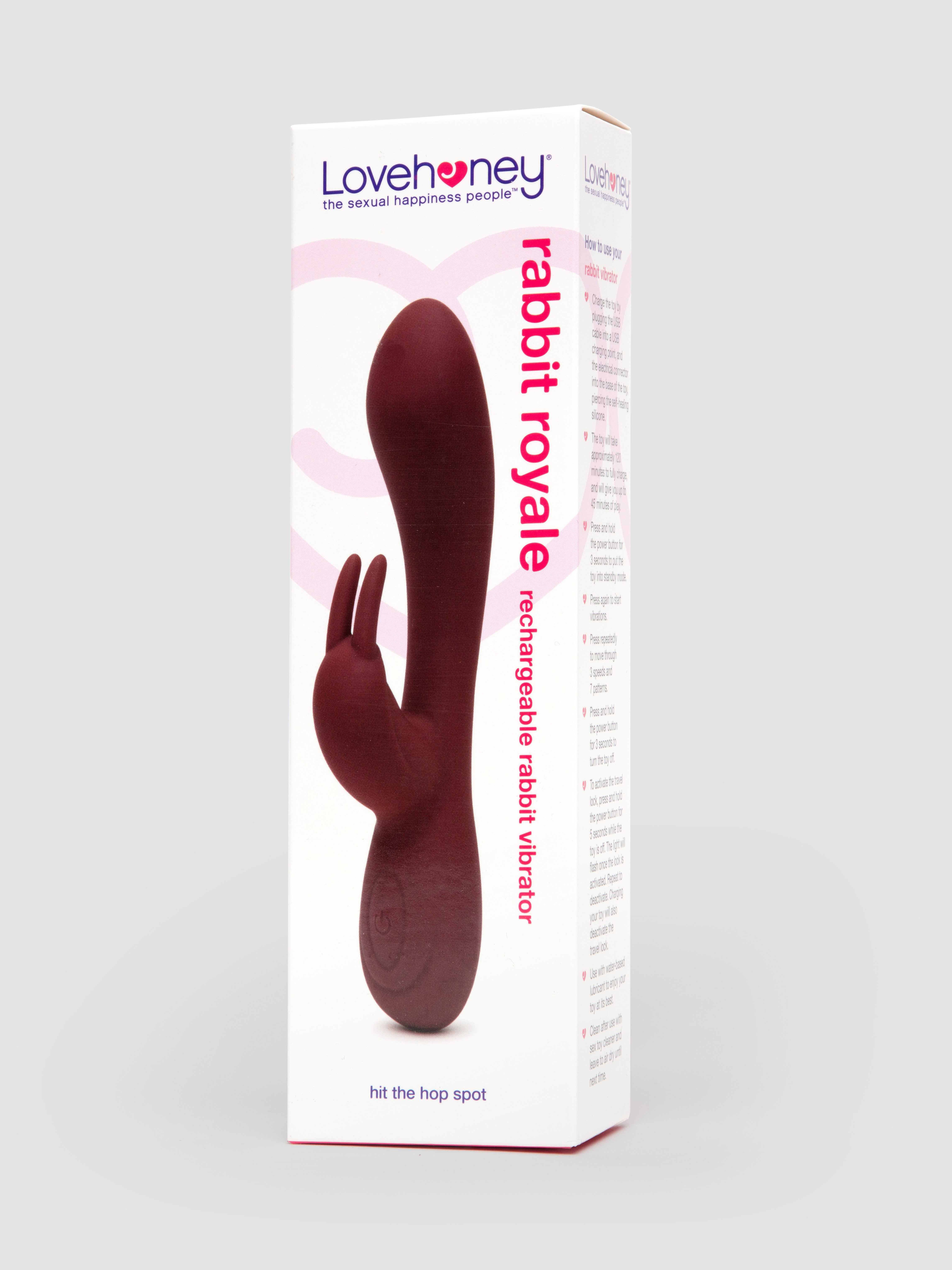Lovehoney Rabbit Royale Rechargeable Silicone Rabbit Vibrator, Red, hi-res