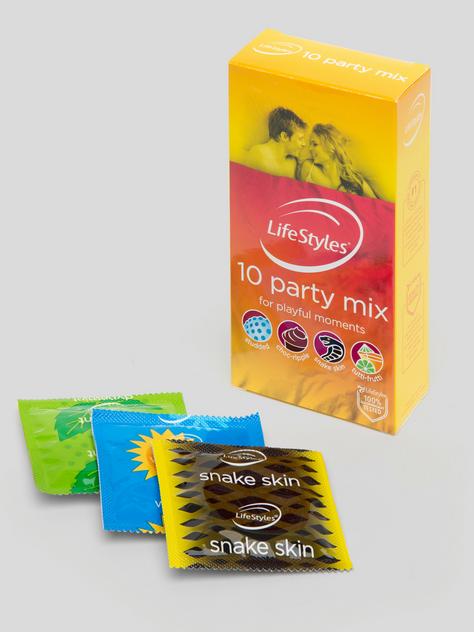 Ansell Lifestyles Party Mix Latex Condoms (10 Pack), , hi-res