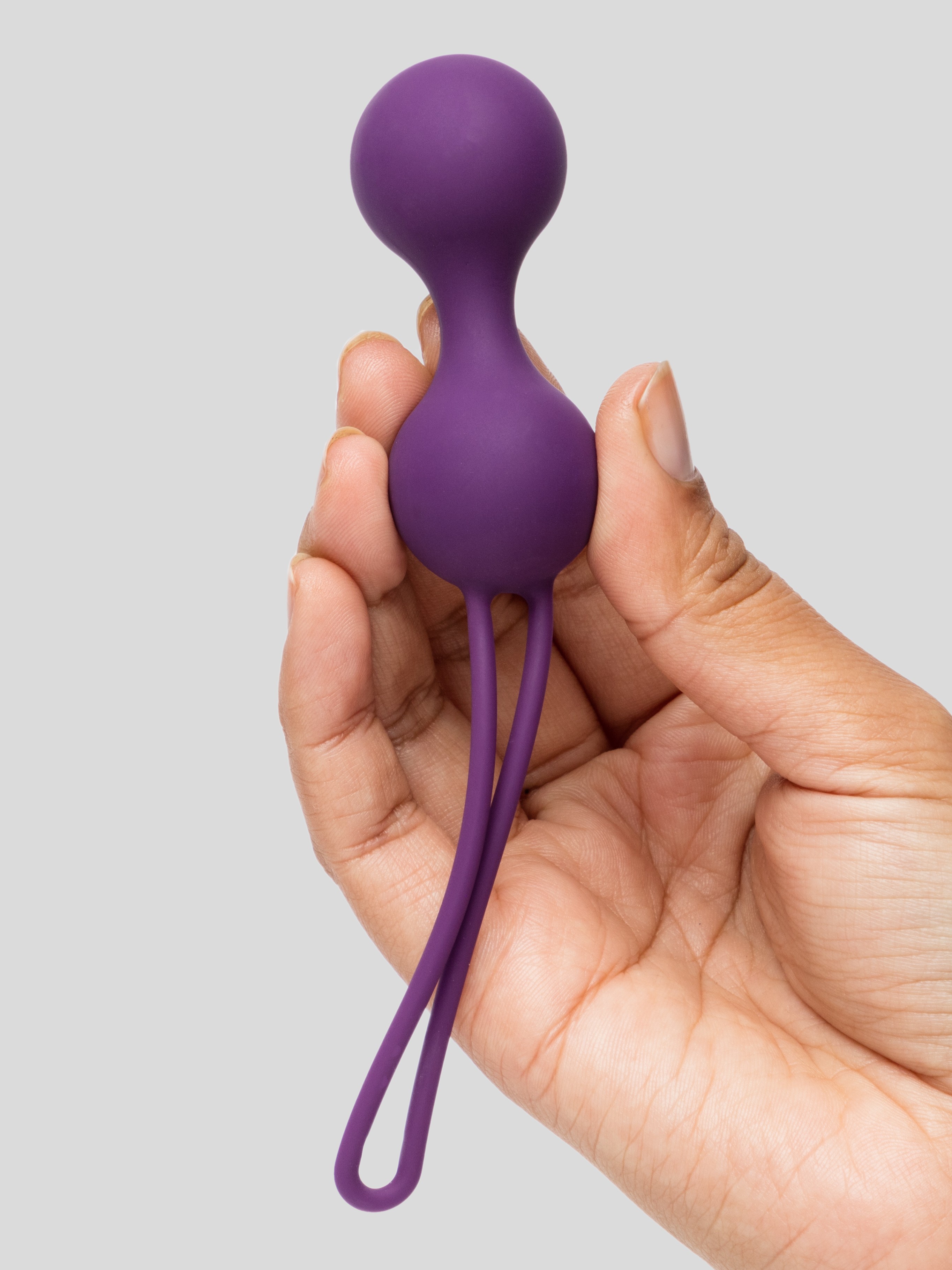 Lovehoney Set the Tone Colour-Changing Double Jiggle Balls 2.1 oz, Purple, hi-res