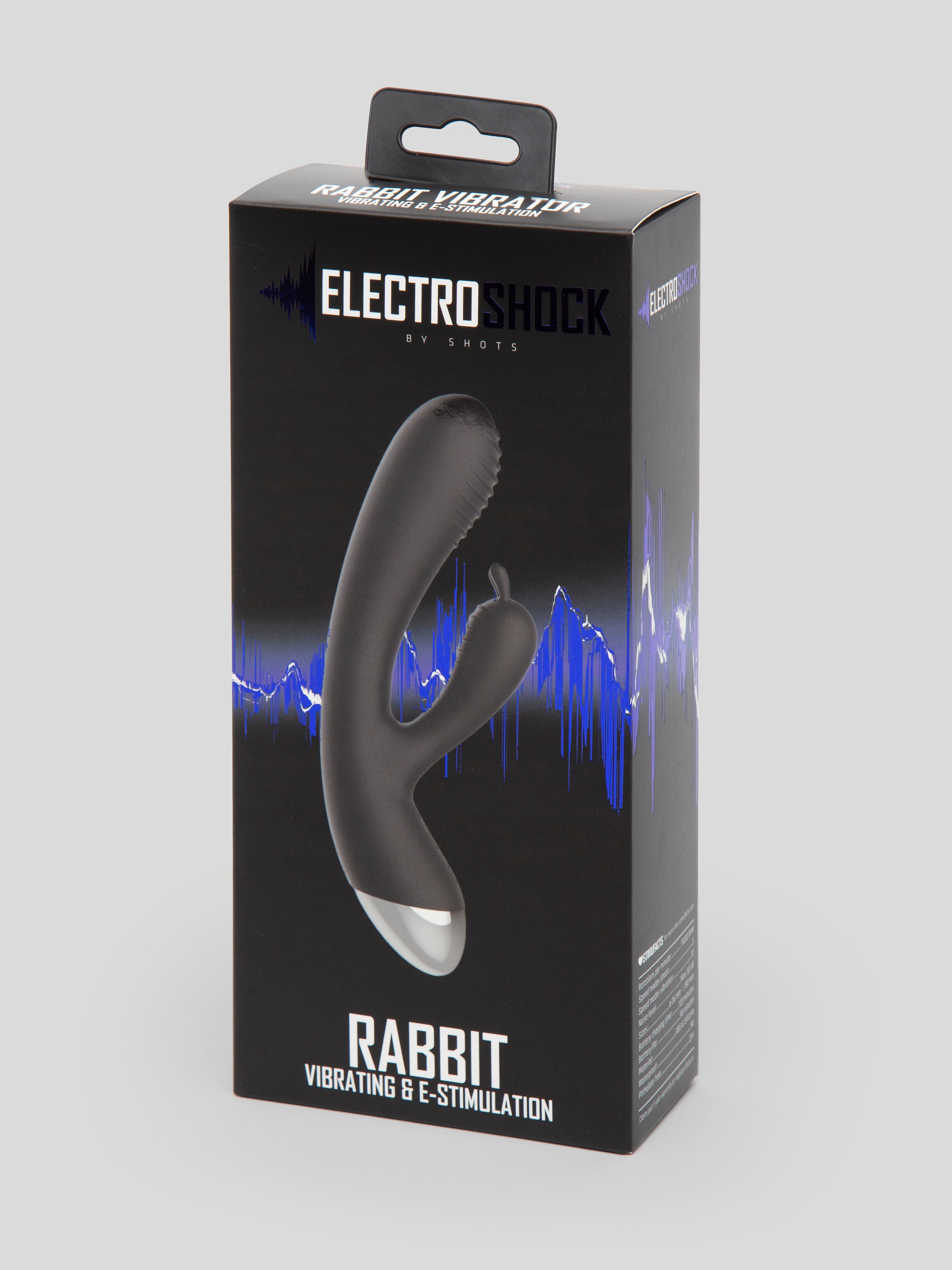 ElectroShock Vibrating Electrostim Rabbit Vibrator, Black, hi-res