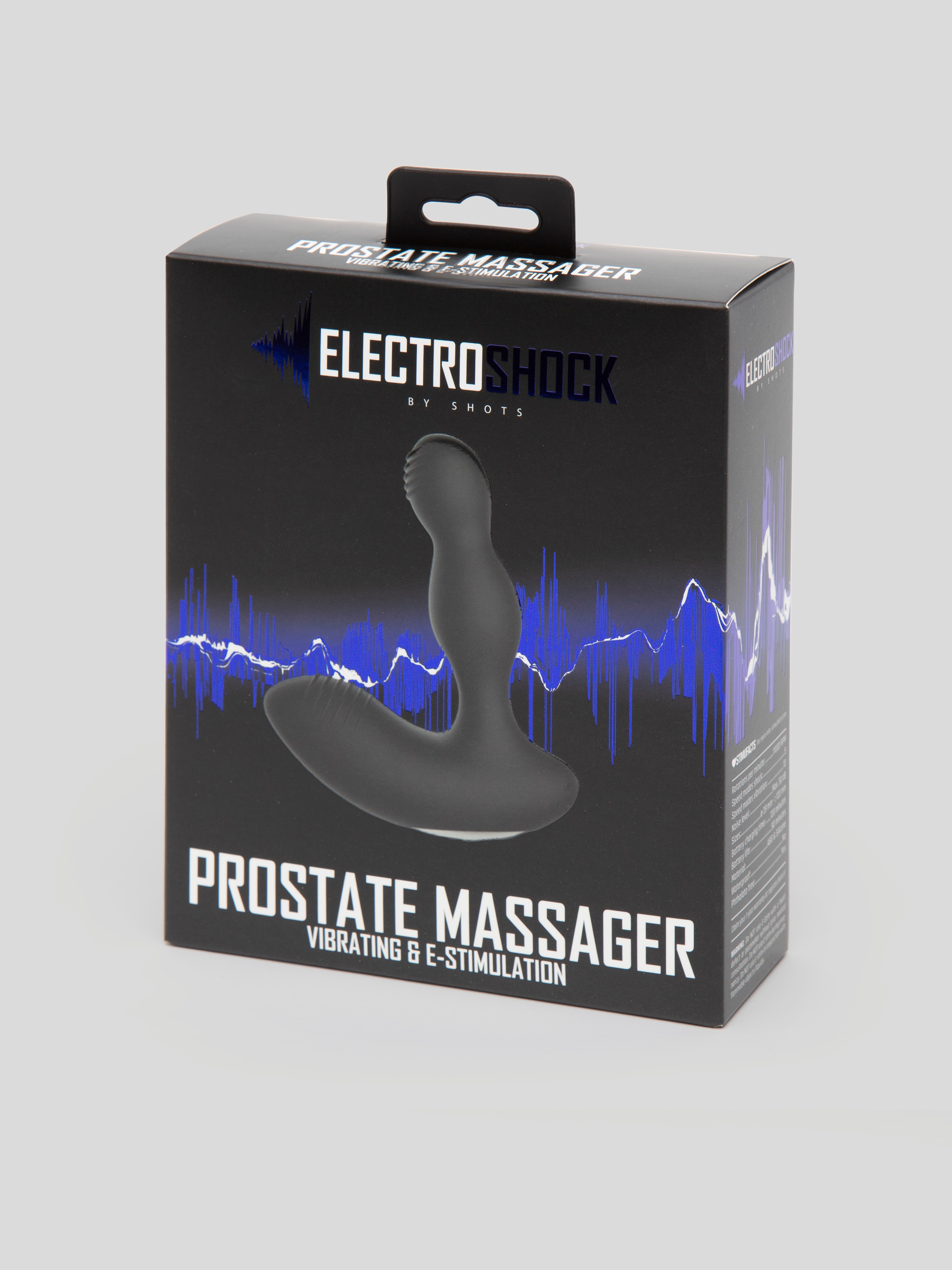 ElectroShock Vibrating Electrostim Prostate Massager, Black, hi-res