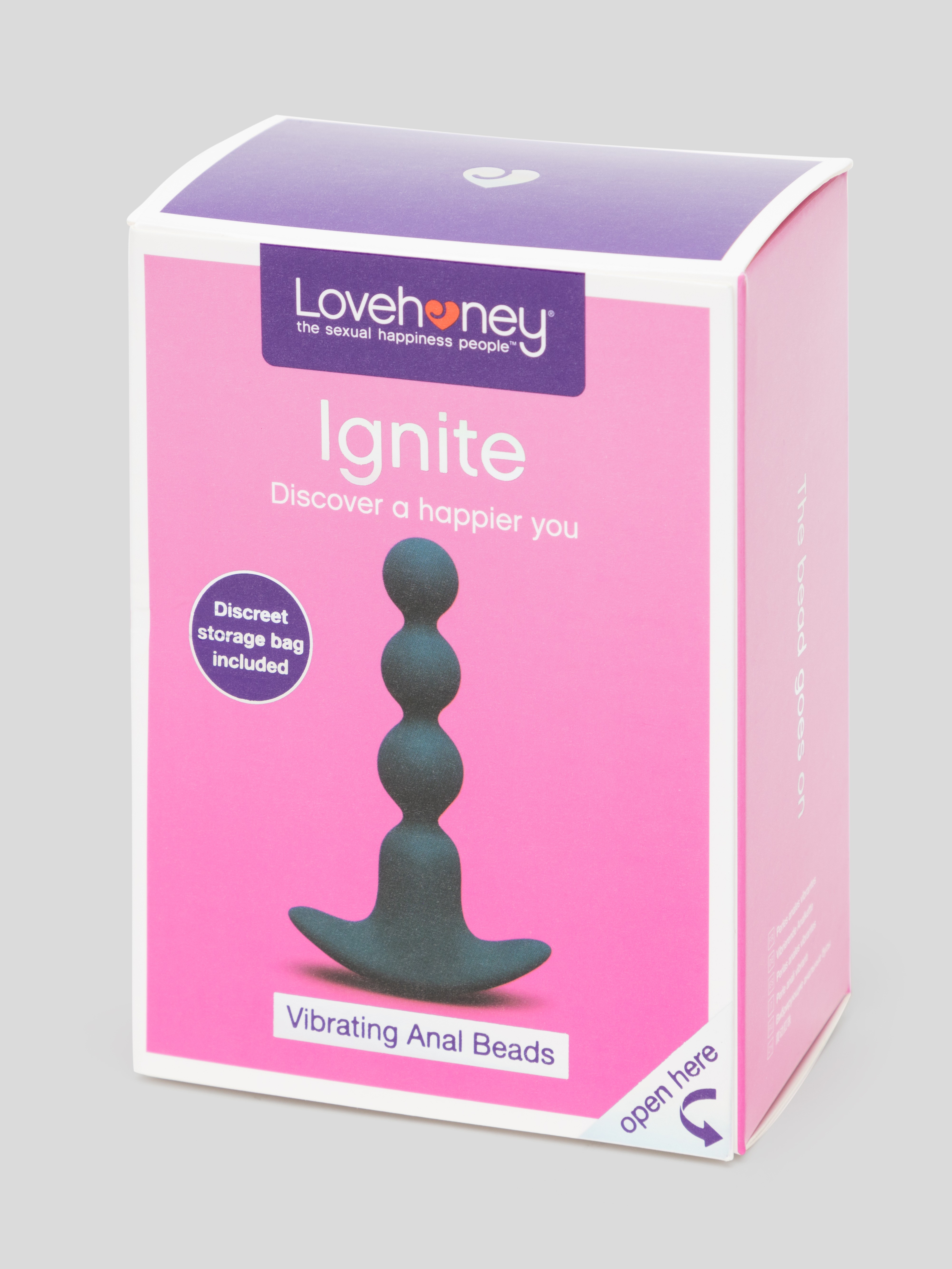 Lovehoney Ignite 20 Function Vibrating Anal Beads, Blue, hi-res