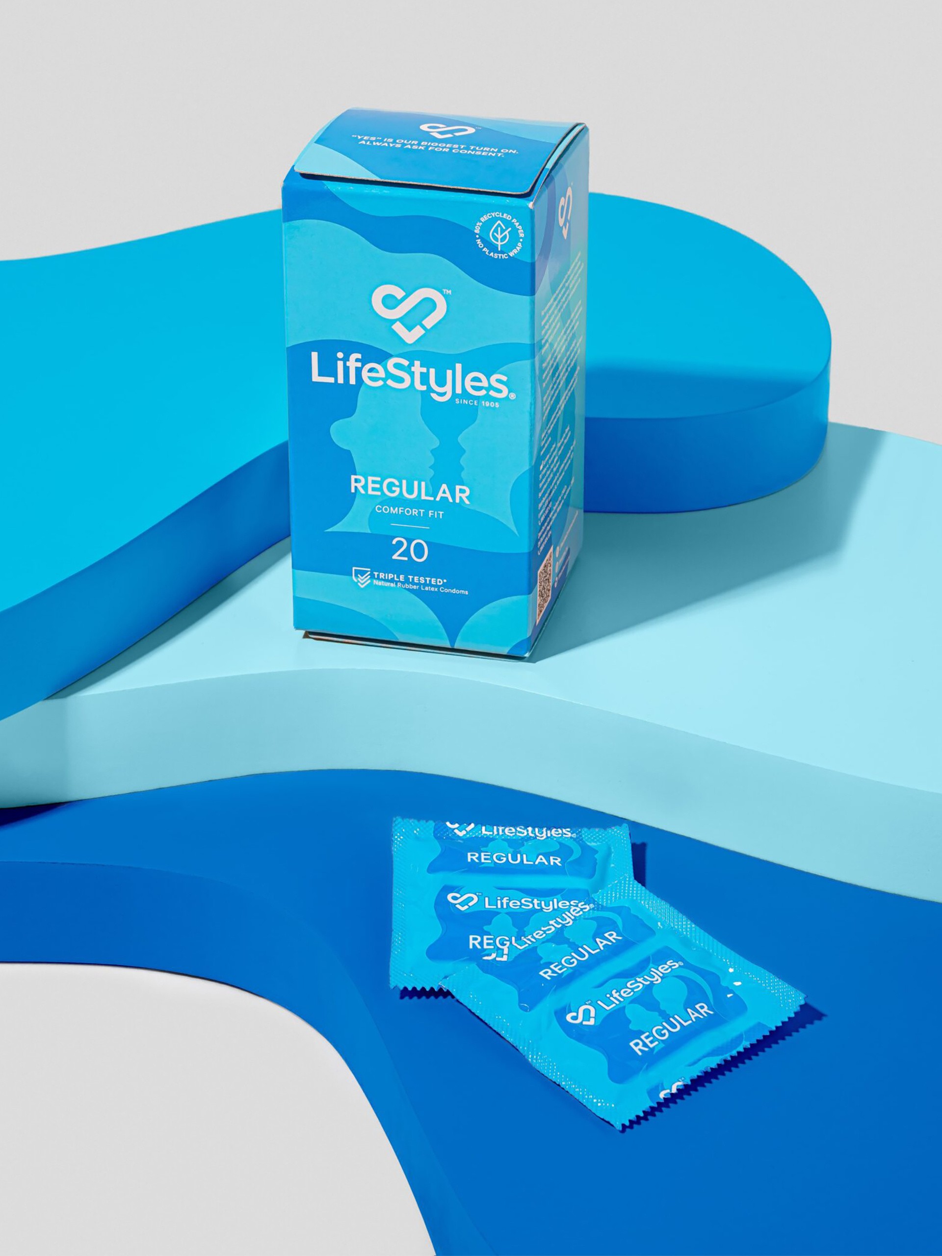 LifeStyles Regular Latex Condoms 54mm (20 Pack), , hi-res
