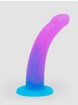 Lovehoney Glitter Silicone Dildo 6 Inch , Purple, hi-res