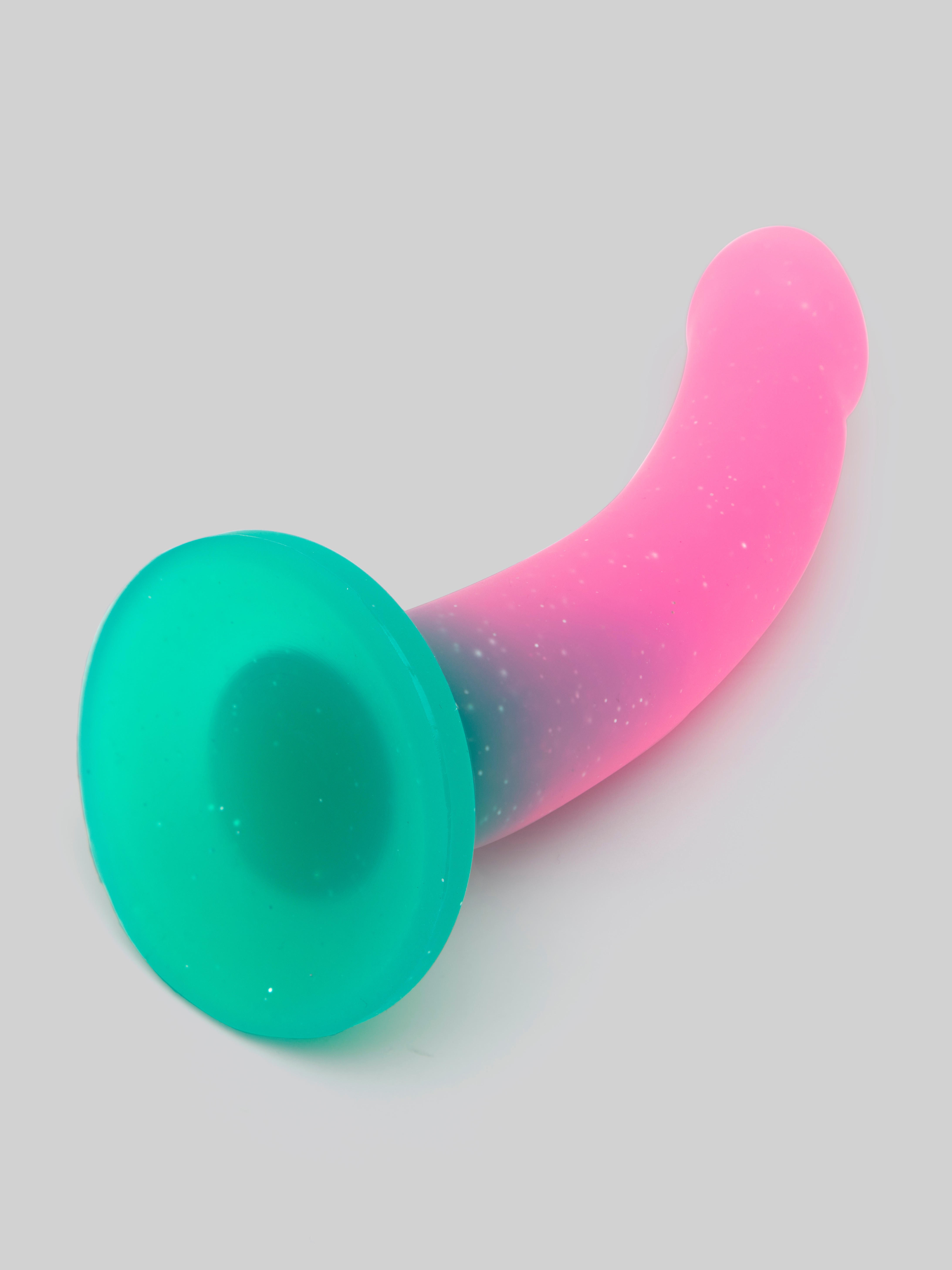 Lovehoney Glitter Silicone Dildo 6 Inch , Pink, hi-res