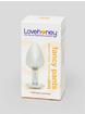 Lovehoney Luxury Crystal Stainless Steel Silver Butt Plug 3 Inch, Silver, hi-res