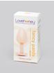 Lovehoney Luxury Crystal Stainless Steel Rose Gold Butt Plug 3 Inch, Gold, hi-res