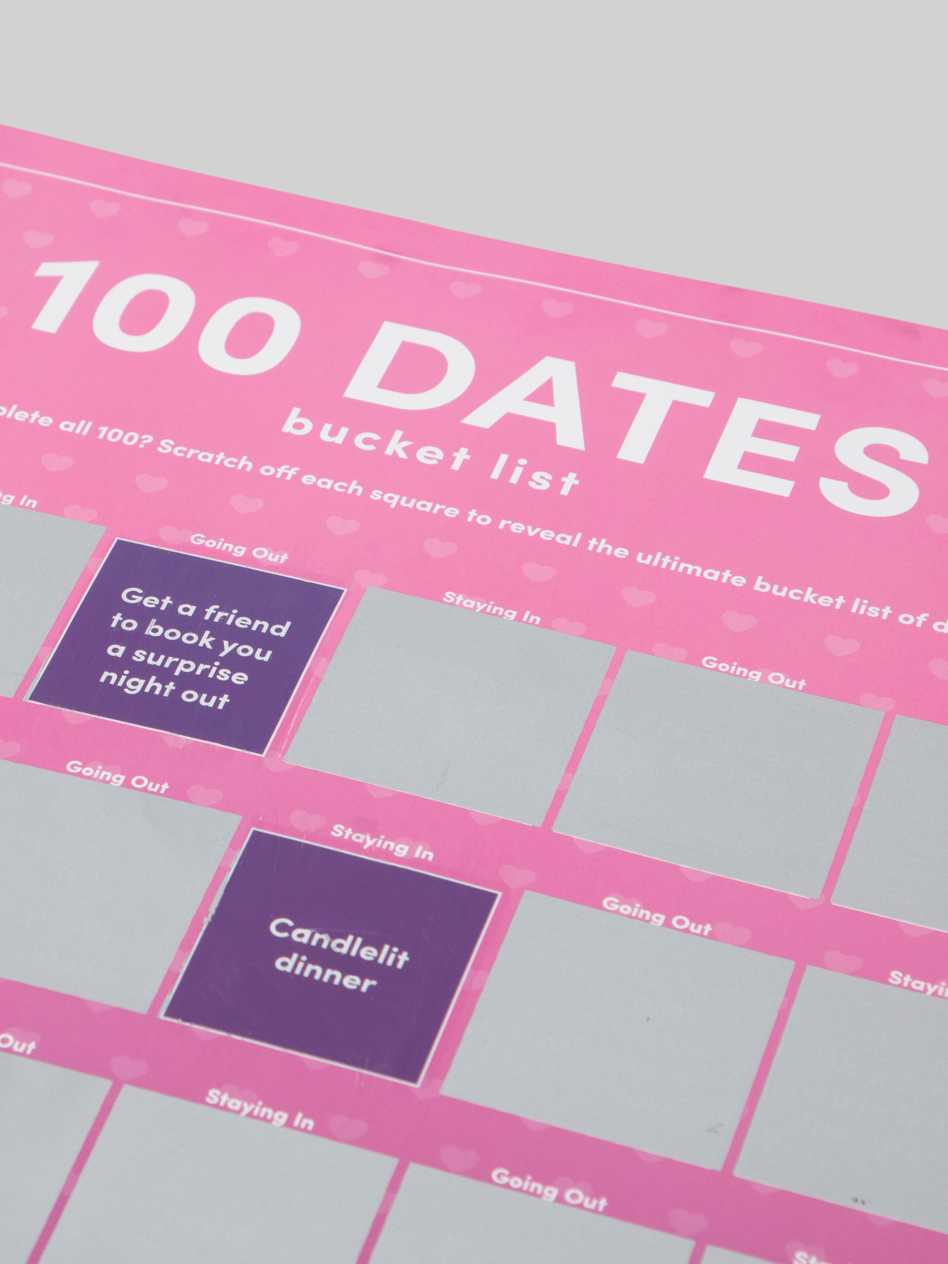 Lovehoney 100 Dates Scratch-Off Date Night Poster, , hi-res