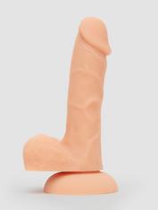 Lovehoney Dual Density Silicone Dildo with Balls 6 Inch, Flesh Pink, hi-res