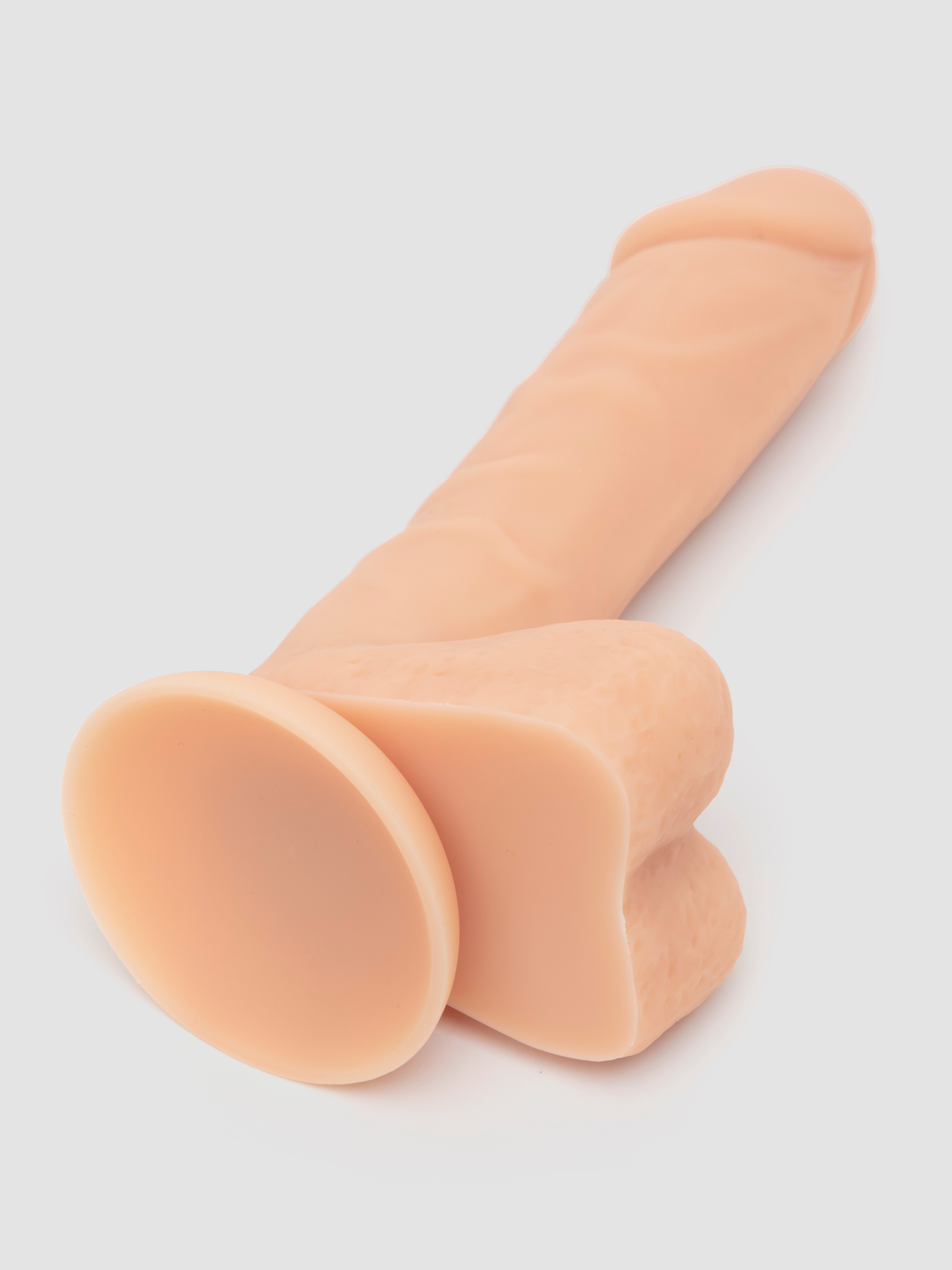 Lovehoney Dual-Density Silicone Dildo with Balls 8 Inch, Flesh Pink, hi-res
