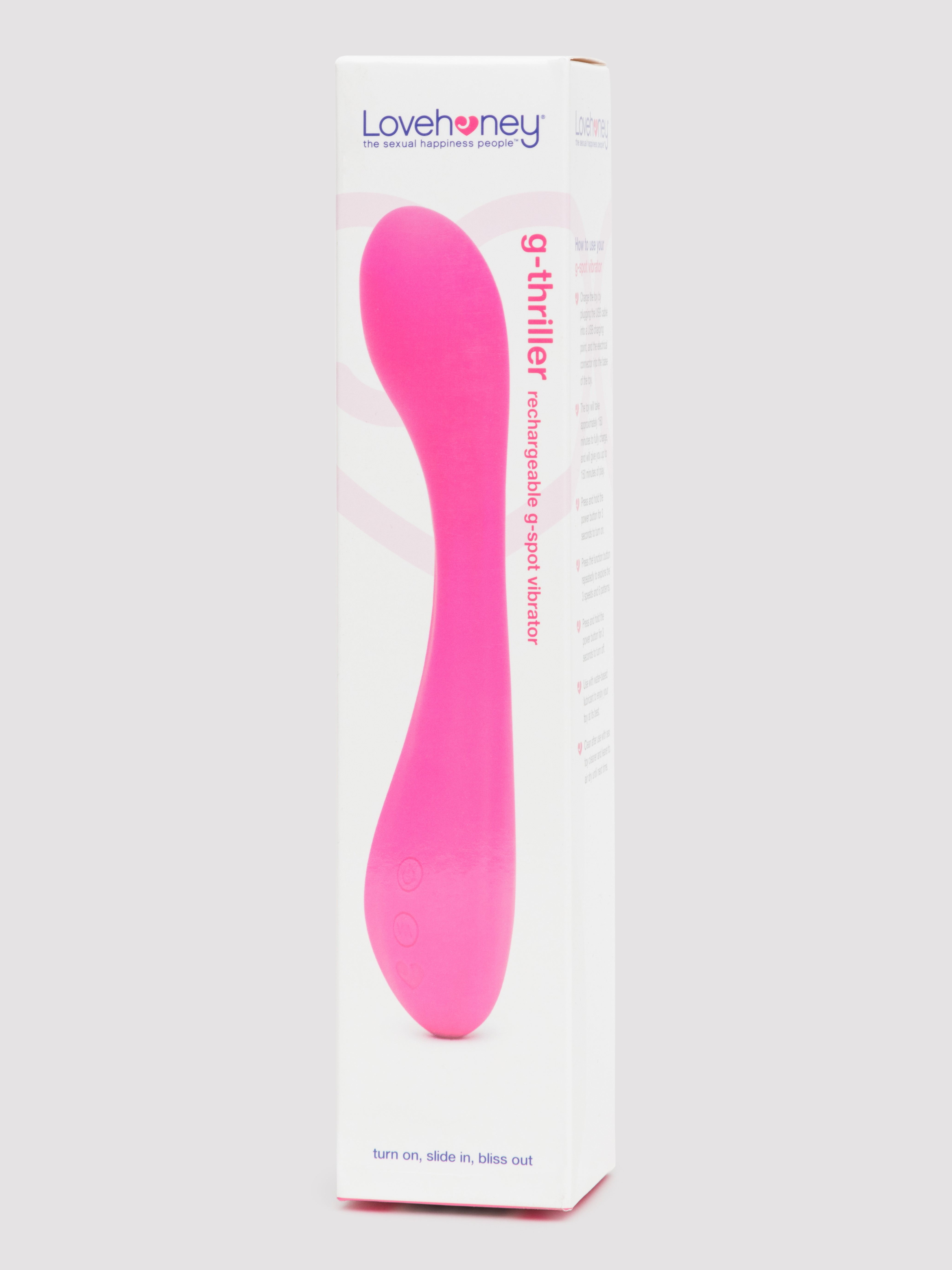 Lovehoney G-Thriller Rechargeable Silicone G-Spot Vibrator, Pink, hi-res