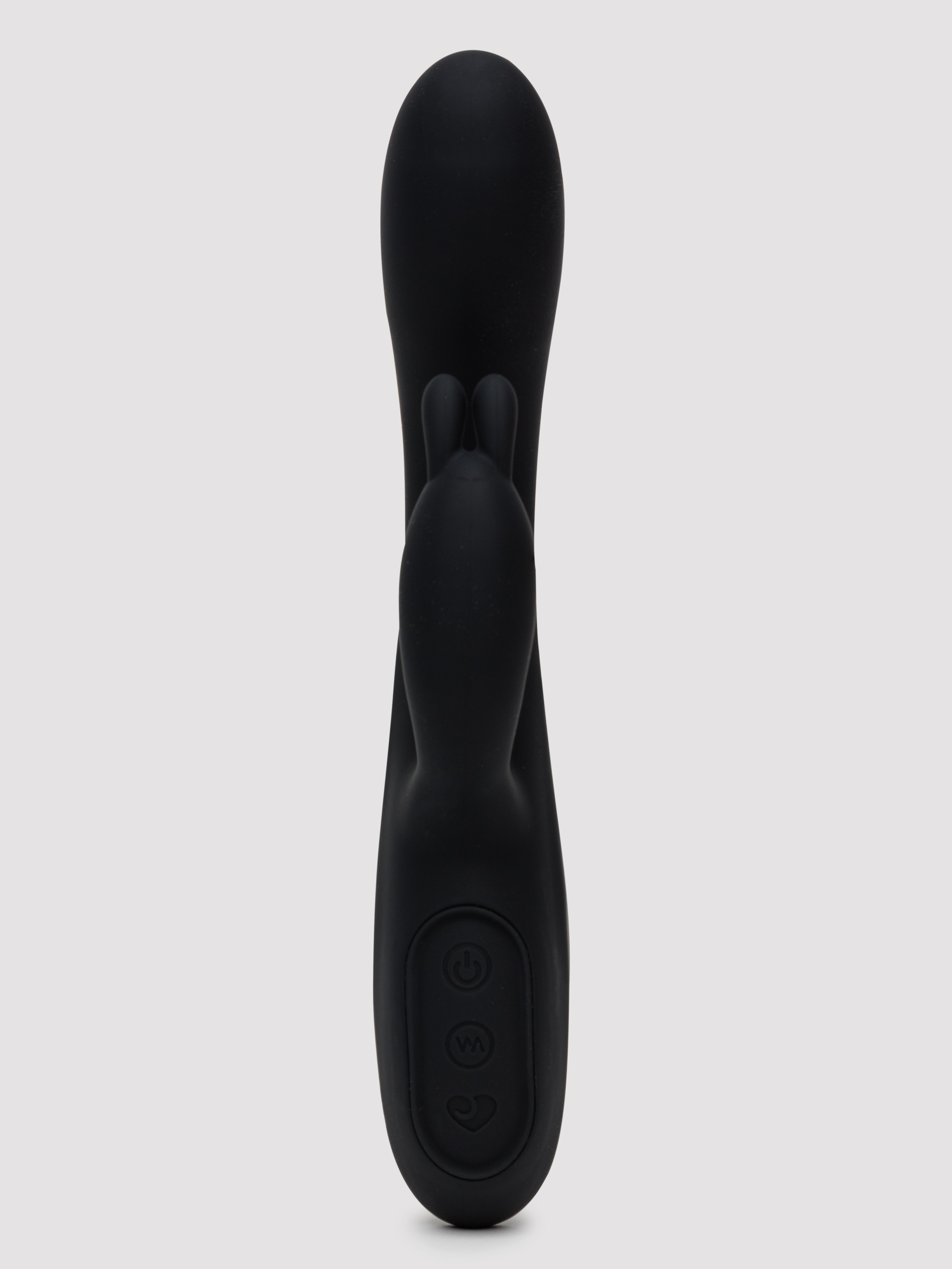 Lovehoney Heat Wave Warming Rechargeable Silicone Rabbit Vibrator , Black, hi-res