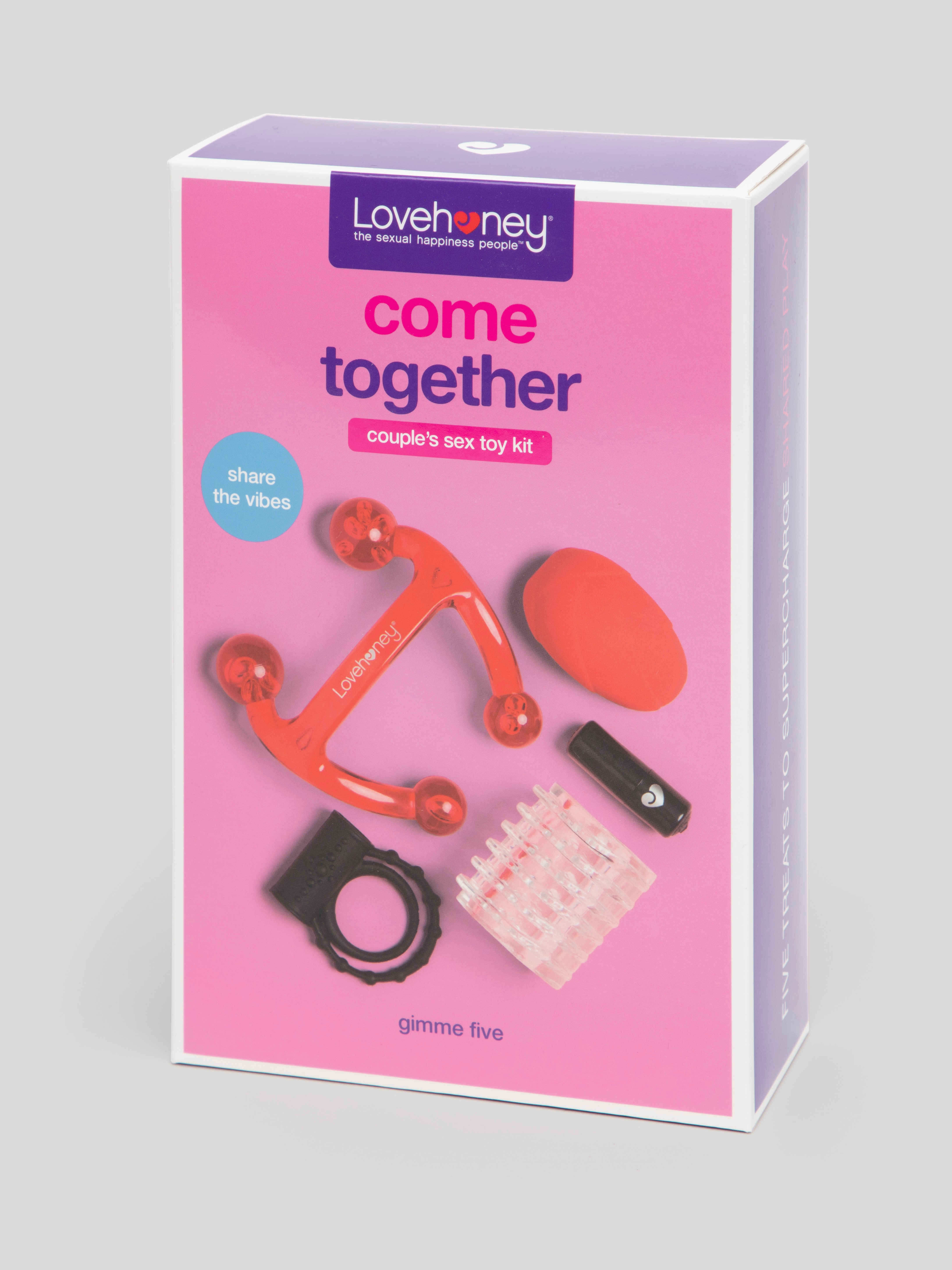 Lovehoney Come Together Rechargeable Sex Toy Kit (5 Piece), Red, hi-res