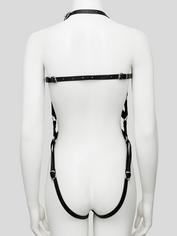 DOMINIX Deluxe Leather Caged Teddy, Black, hi-res