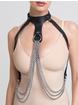 DOMINIX Deluxe Leather and Chain Bra Harness, Black, hi-res