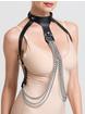 DOMINIX Deluxe Leather and Chain Bra Harness, Black, hi-res