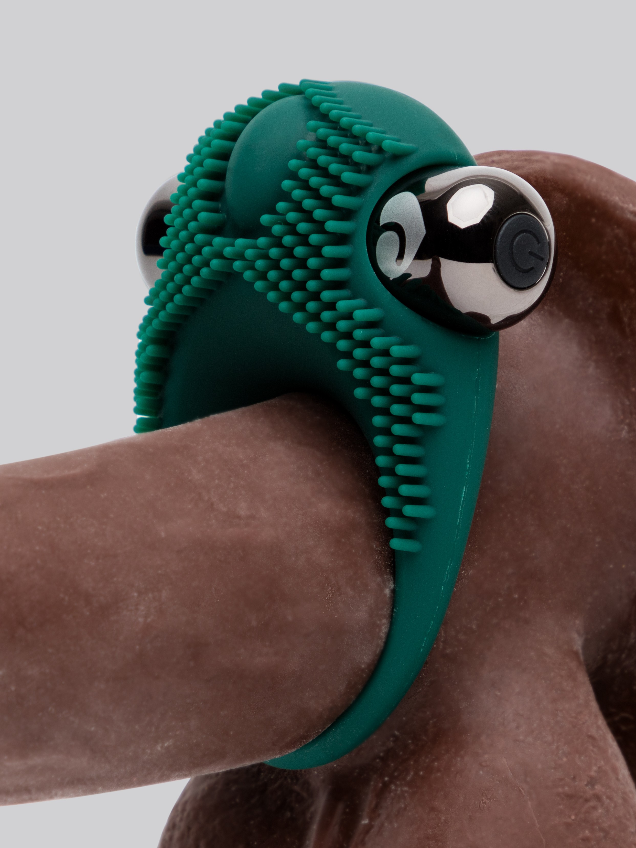 Lovehoney Fronds with Benefits Rechargeable Textured Vibrating Cock Ring, Green, hi-res