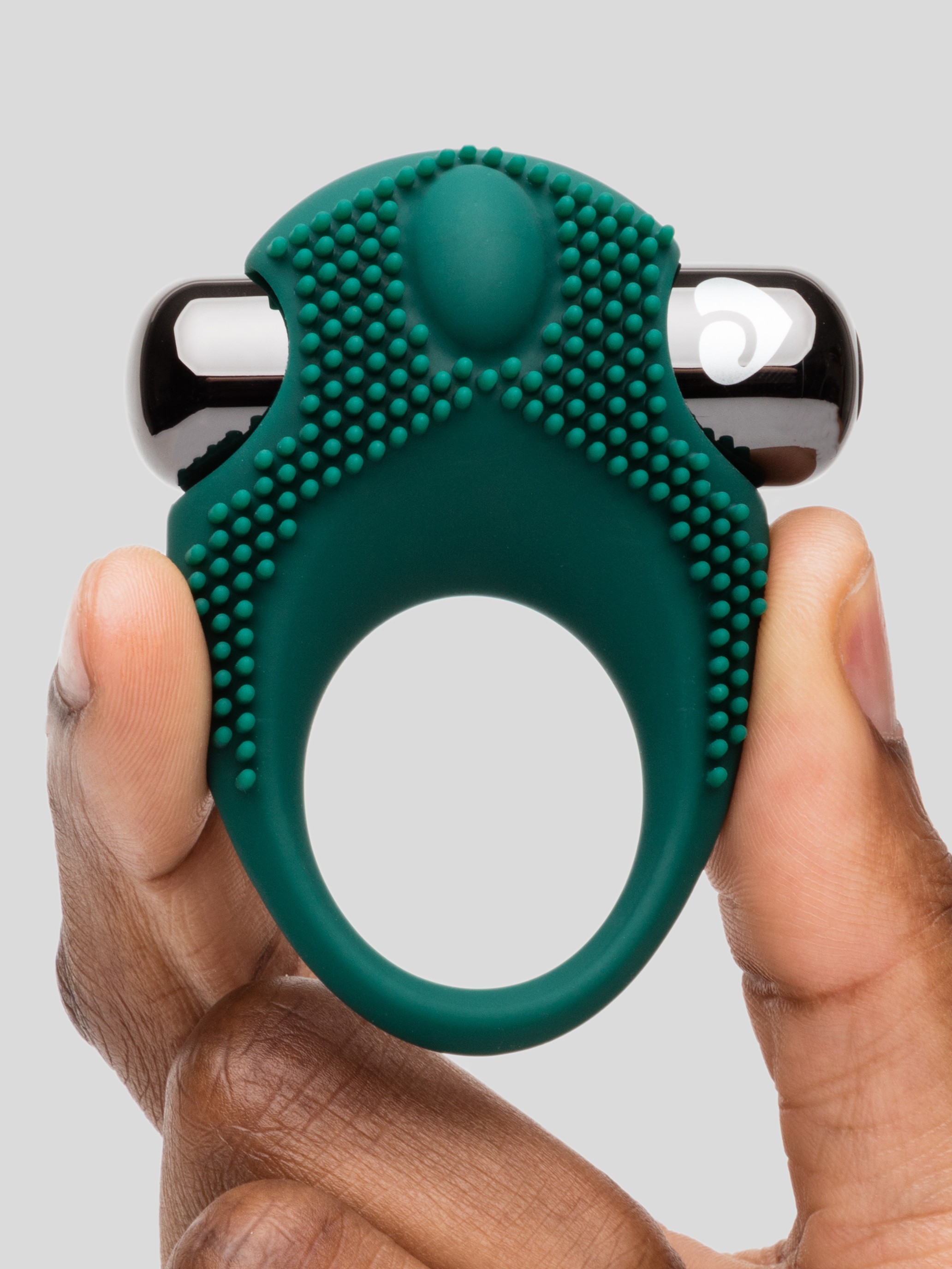 Lovehoney Fronds with Benefits Rechargeable Textured Vibrating Cock Ring, Green, hi-res